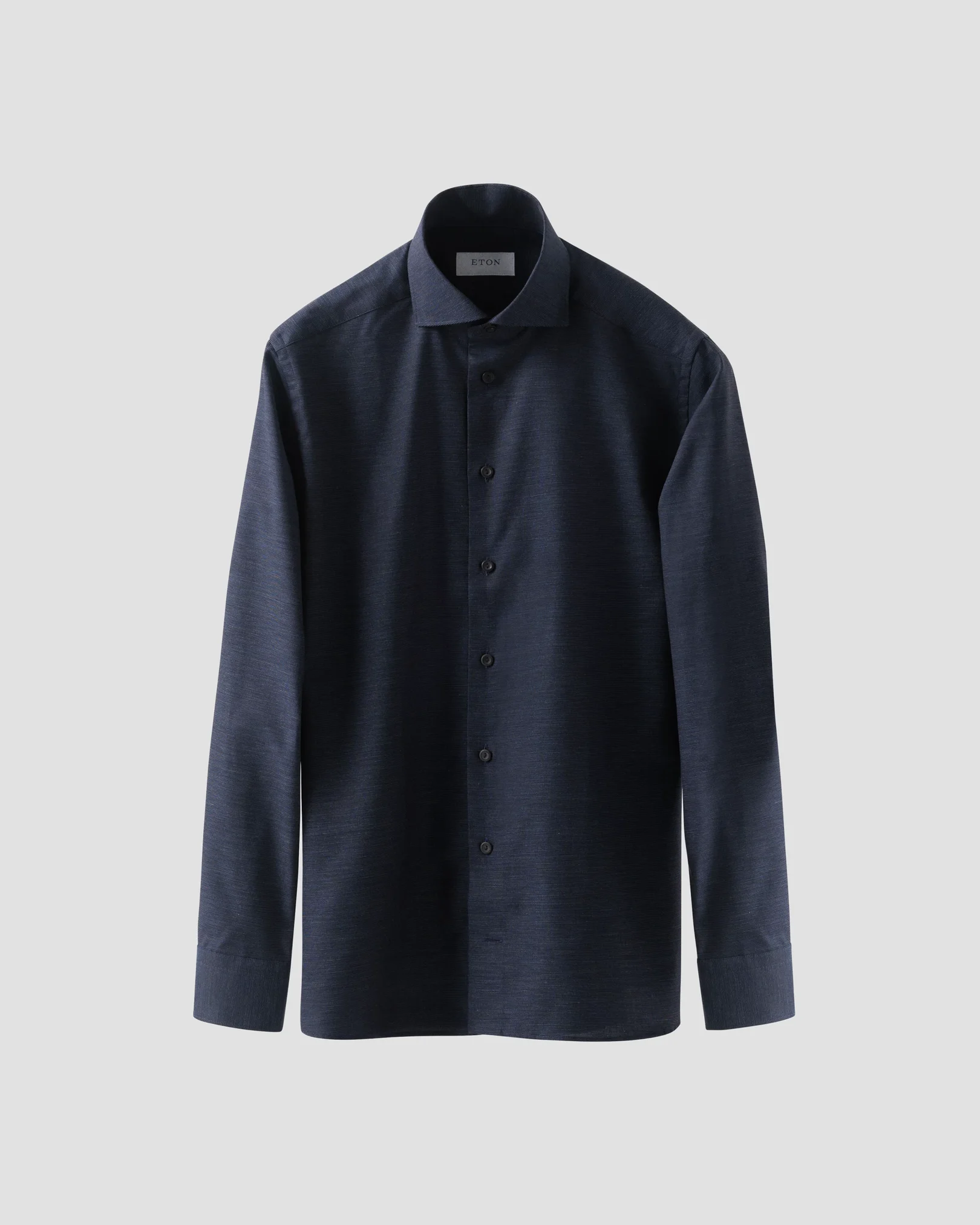 Eton - navy blue wide spread signature twill