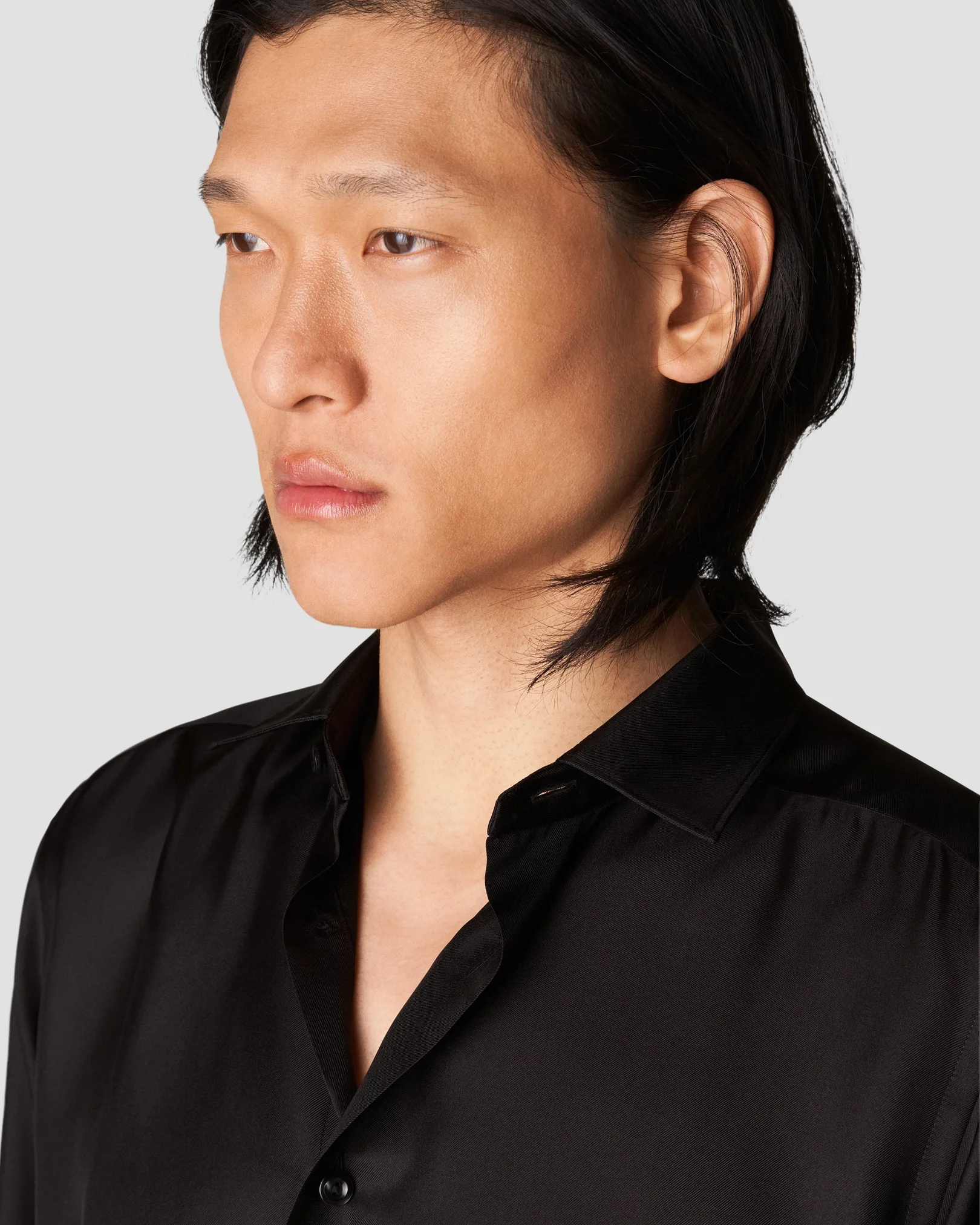 Eton - black silk shirt
