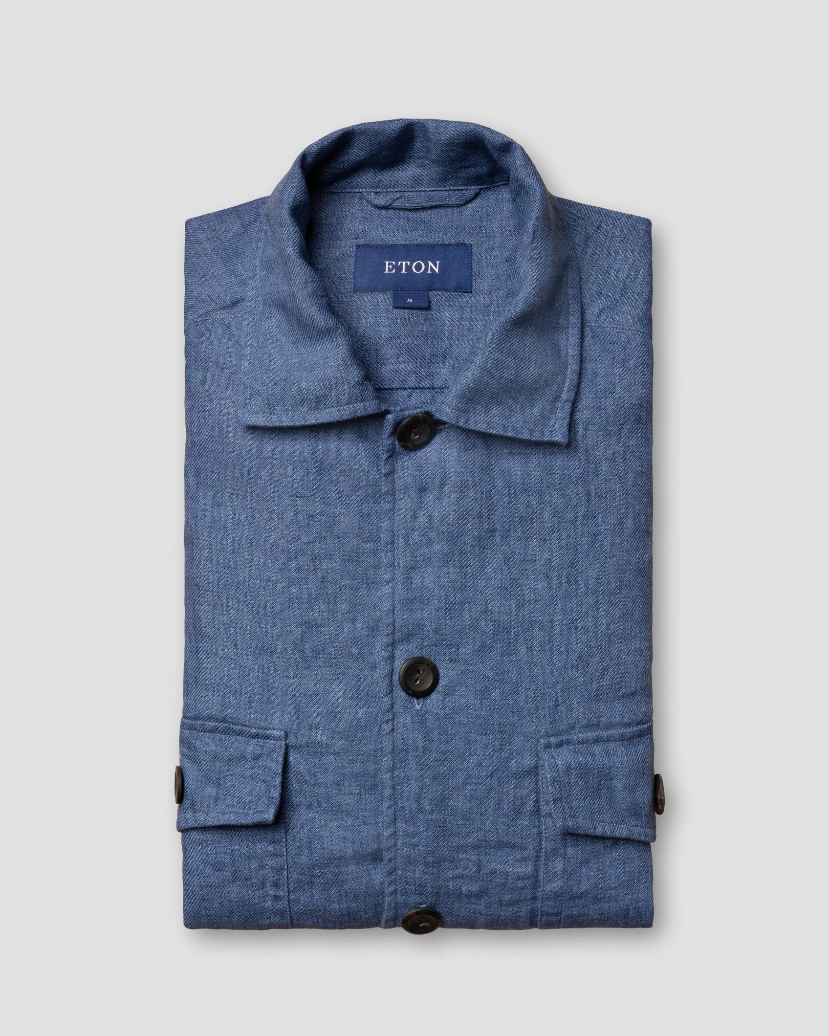 Eton - blue linen overshirt