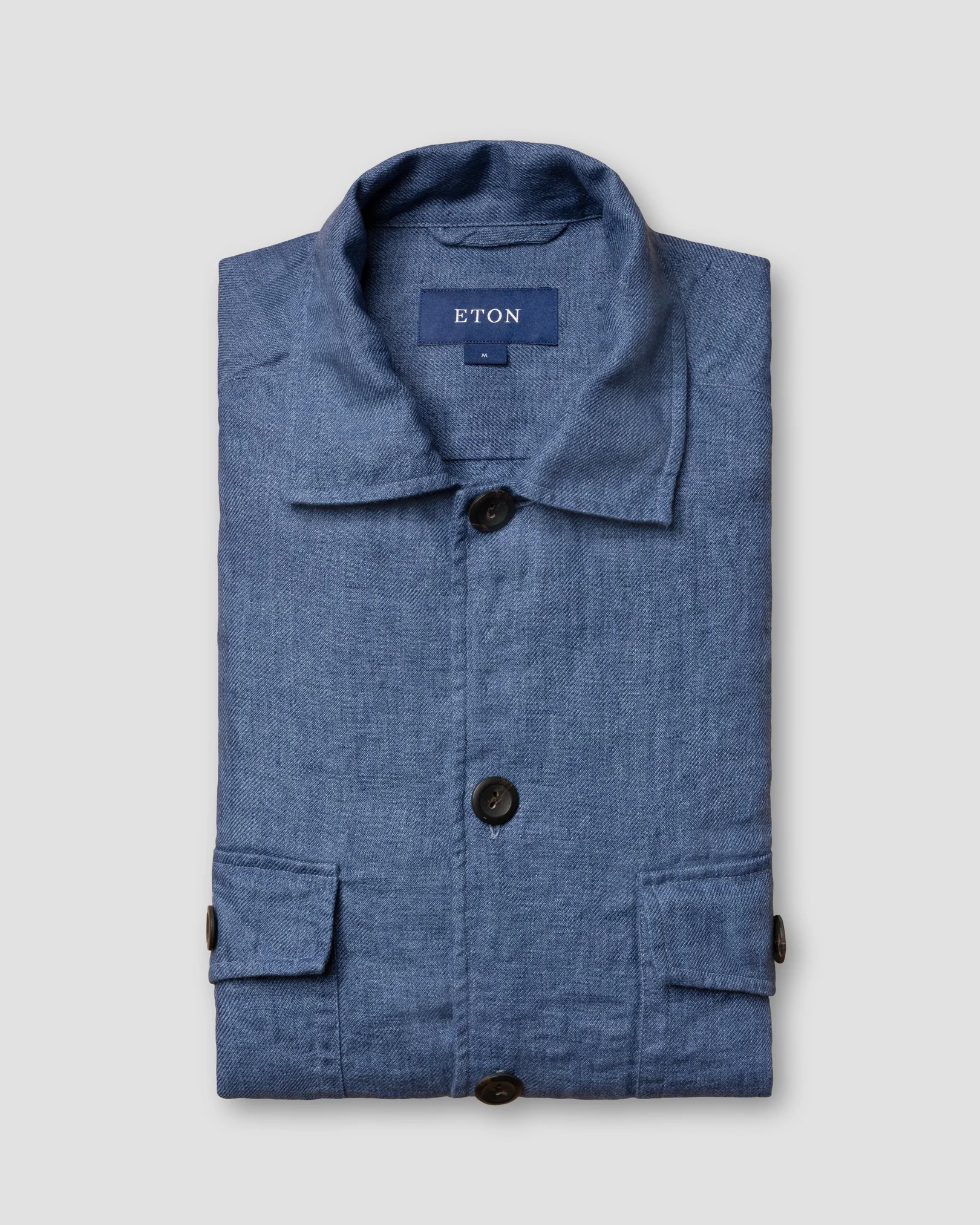 Eton - blue linen overshirt