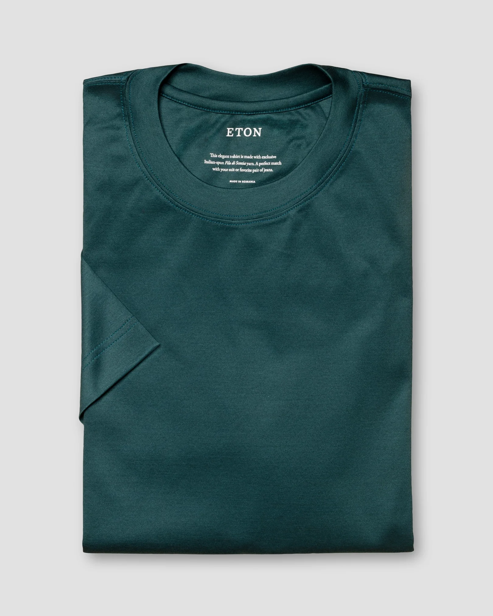 Eton - green filo di scozia t shirt aw