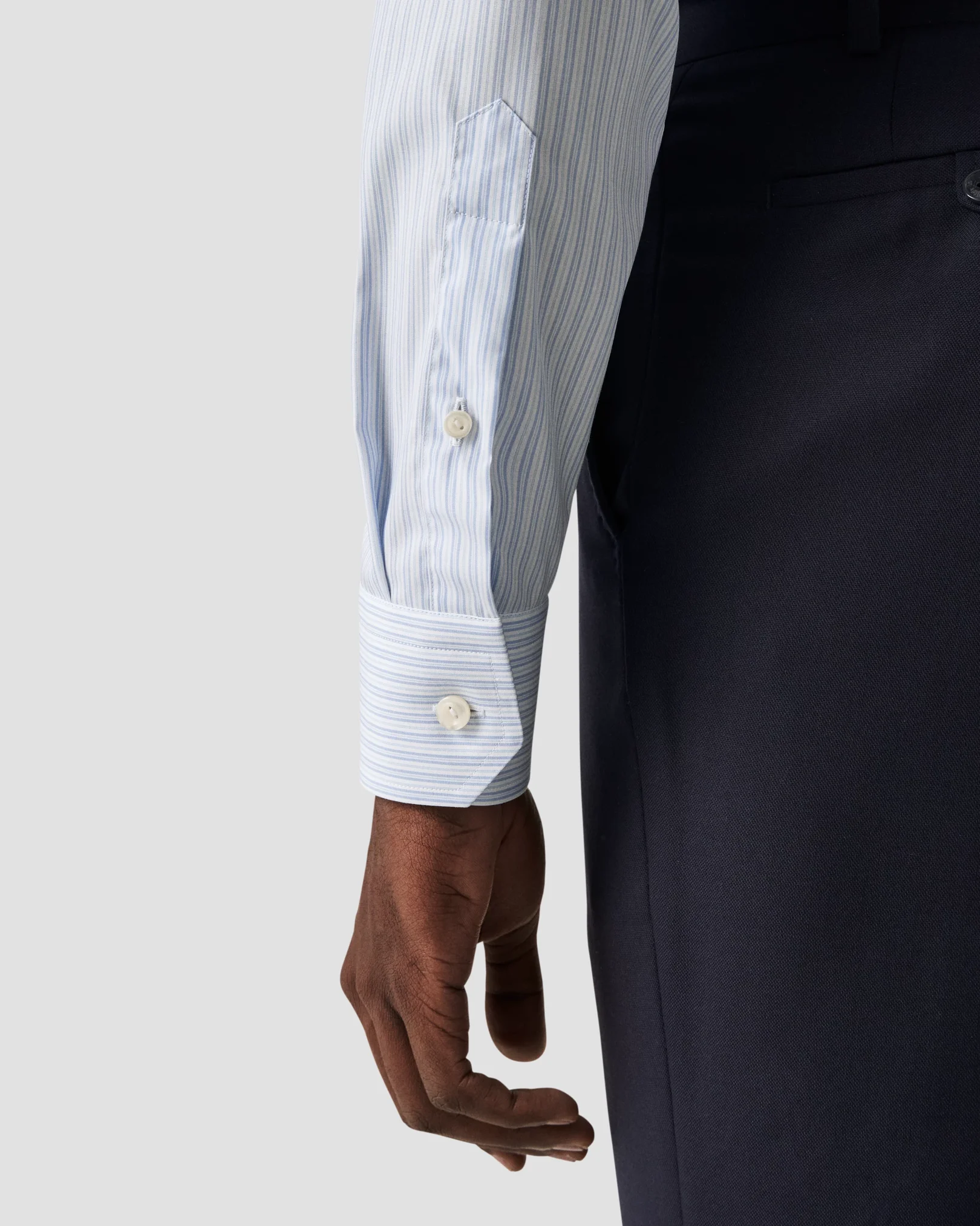 Eton - light blue poplin made to order