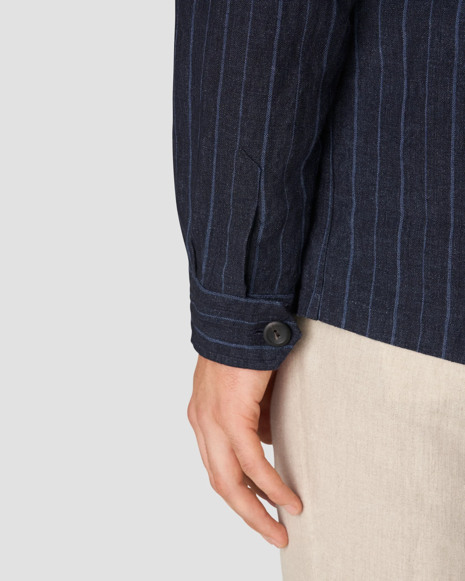 Eton - navy linen overshirt