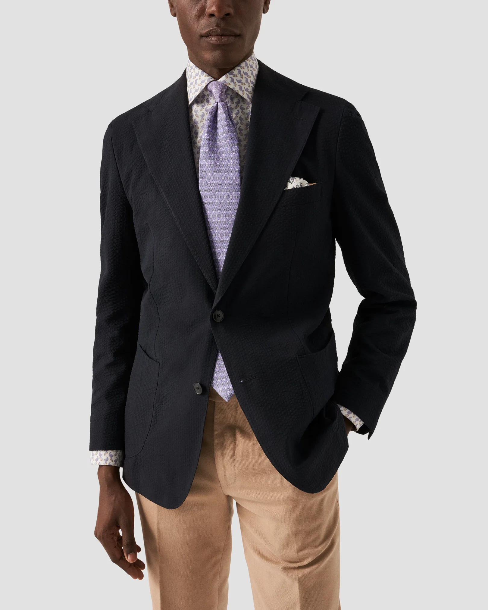 Eton - peacock poplin shirt