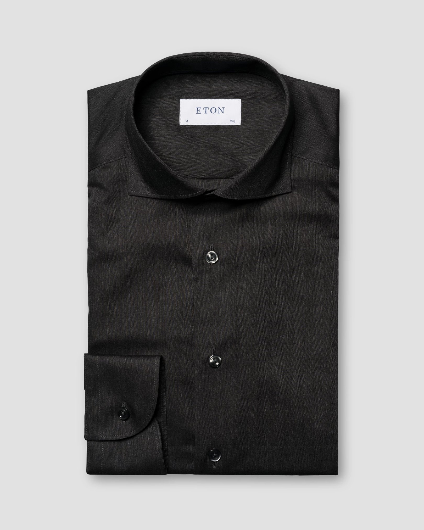 Eton - dark grey flanell widespread collar