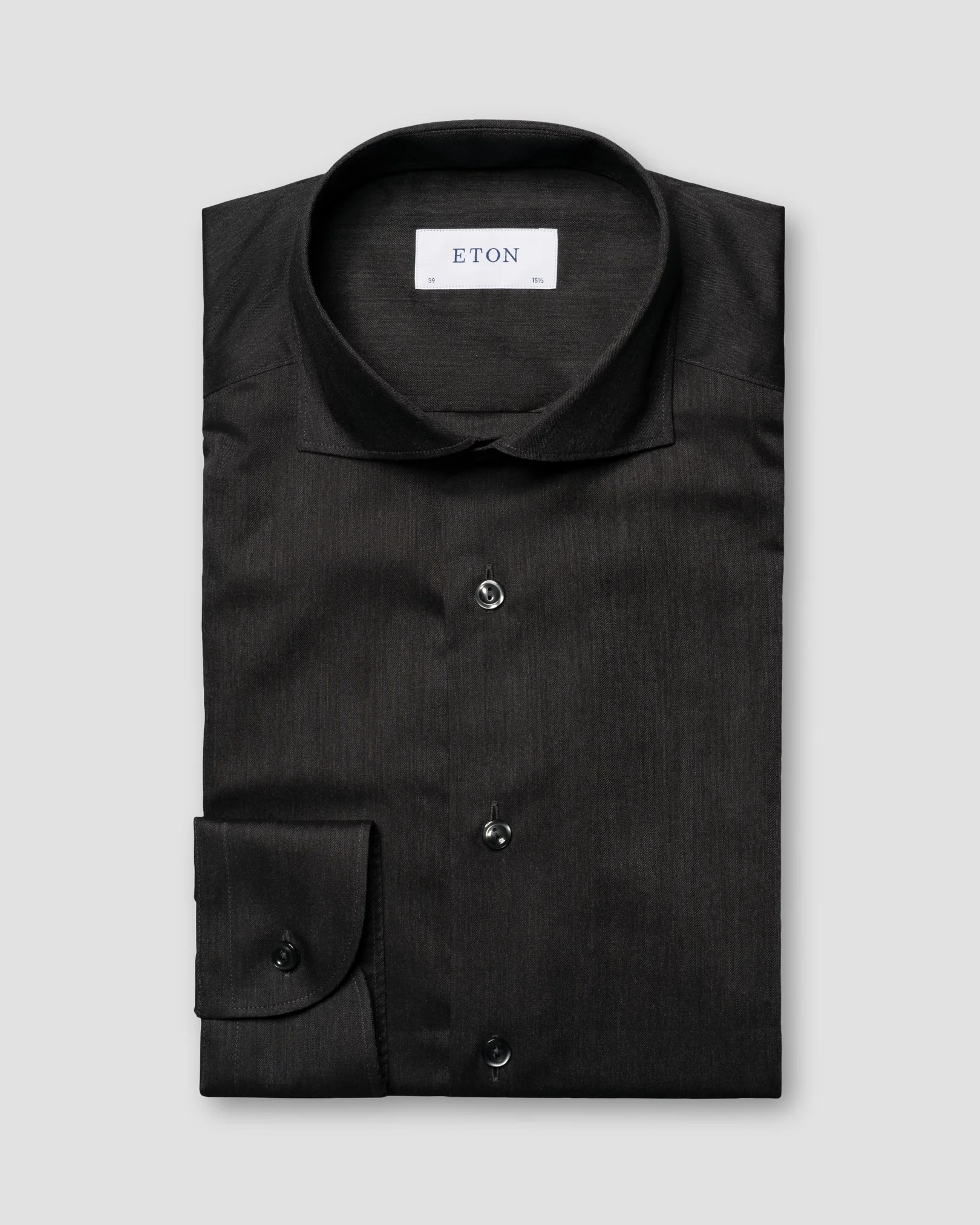 Eton - dark grey flanell widespread collar