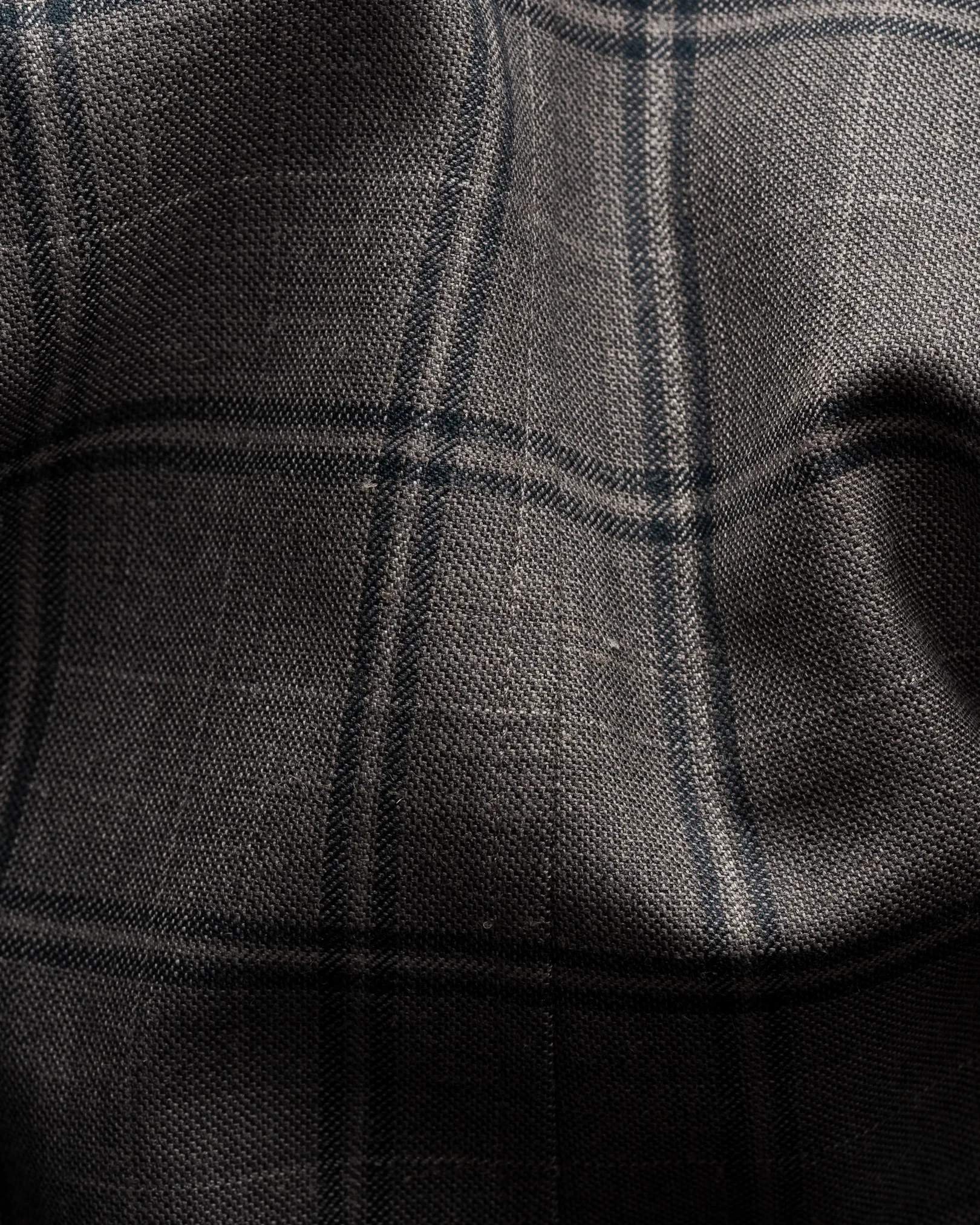 Eton - dark grey checked overshirt