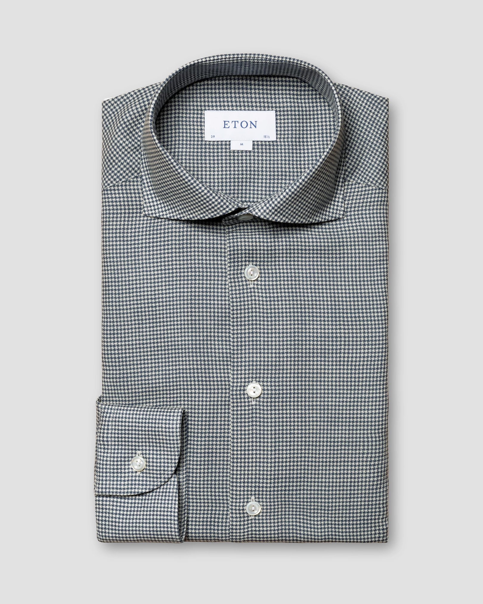 Eton - mid blue twill wide spread