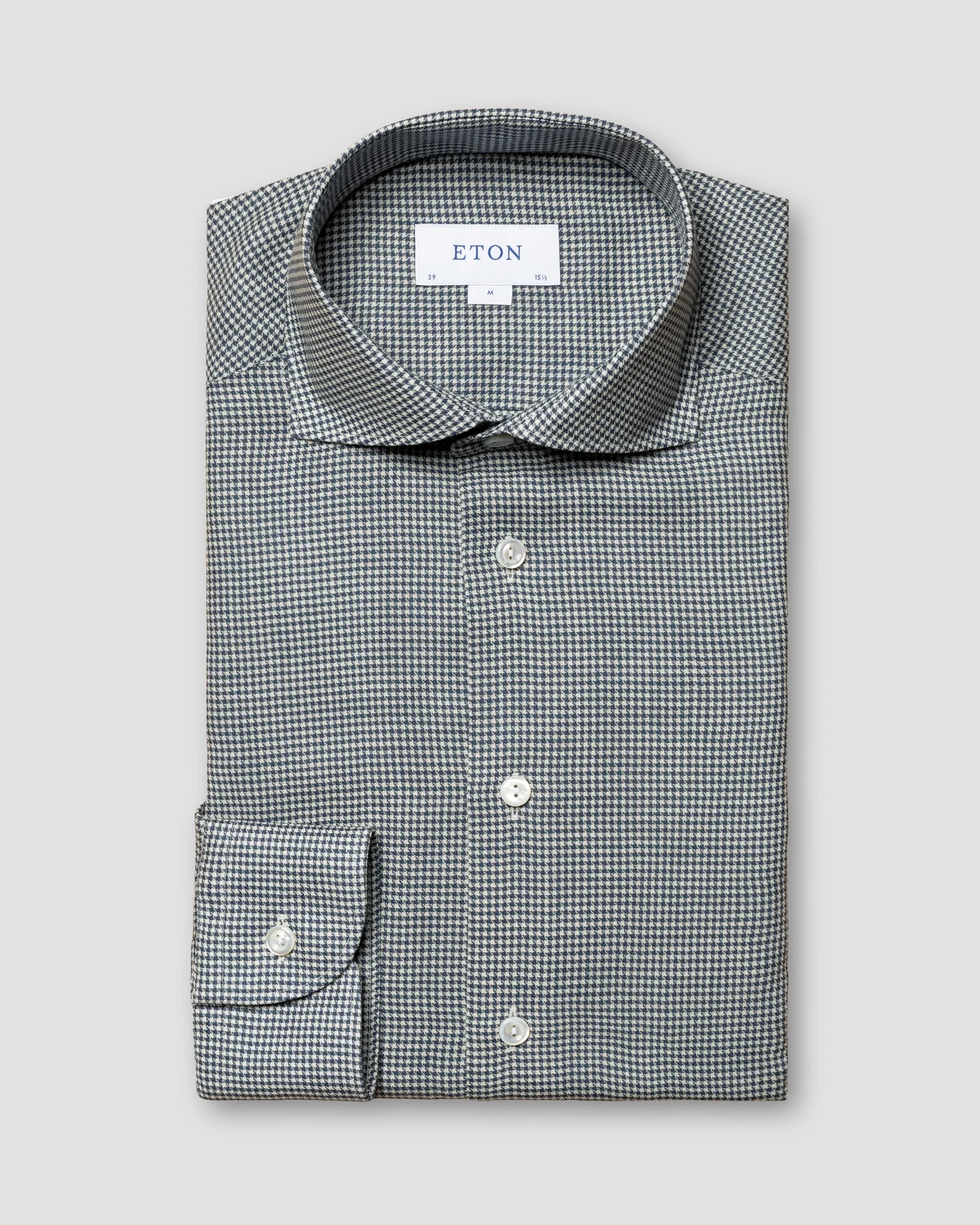 Eton - mid blue twill wide spread