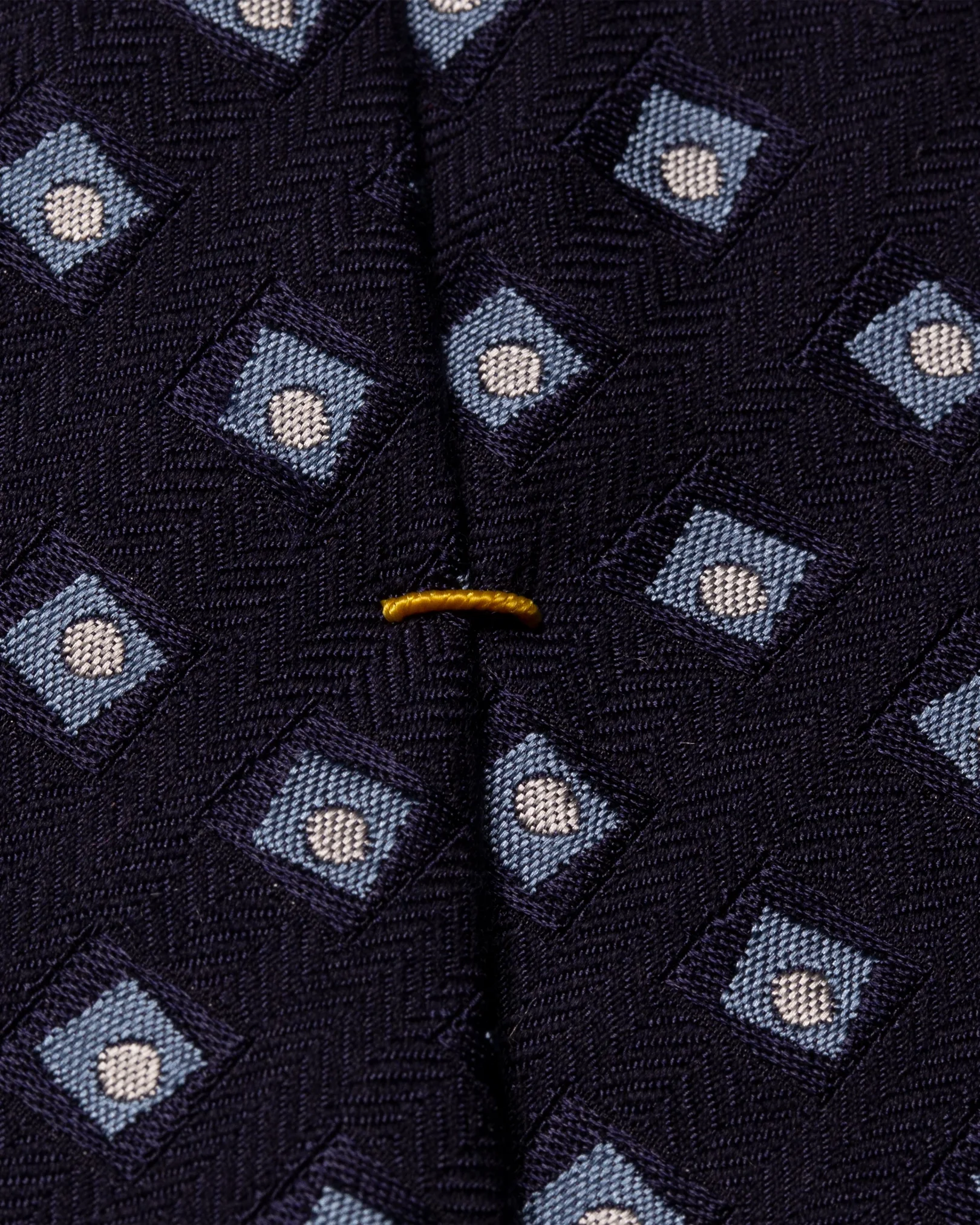 Eton - navy blue herringbone tie