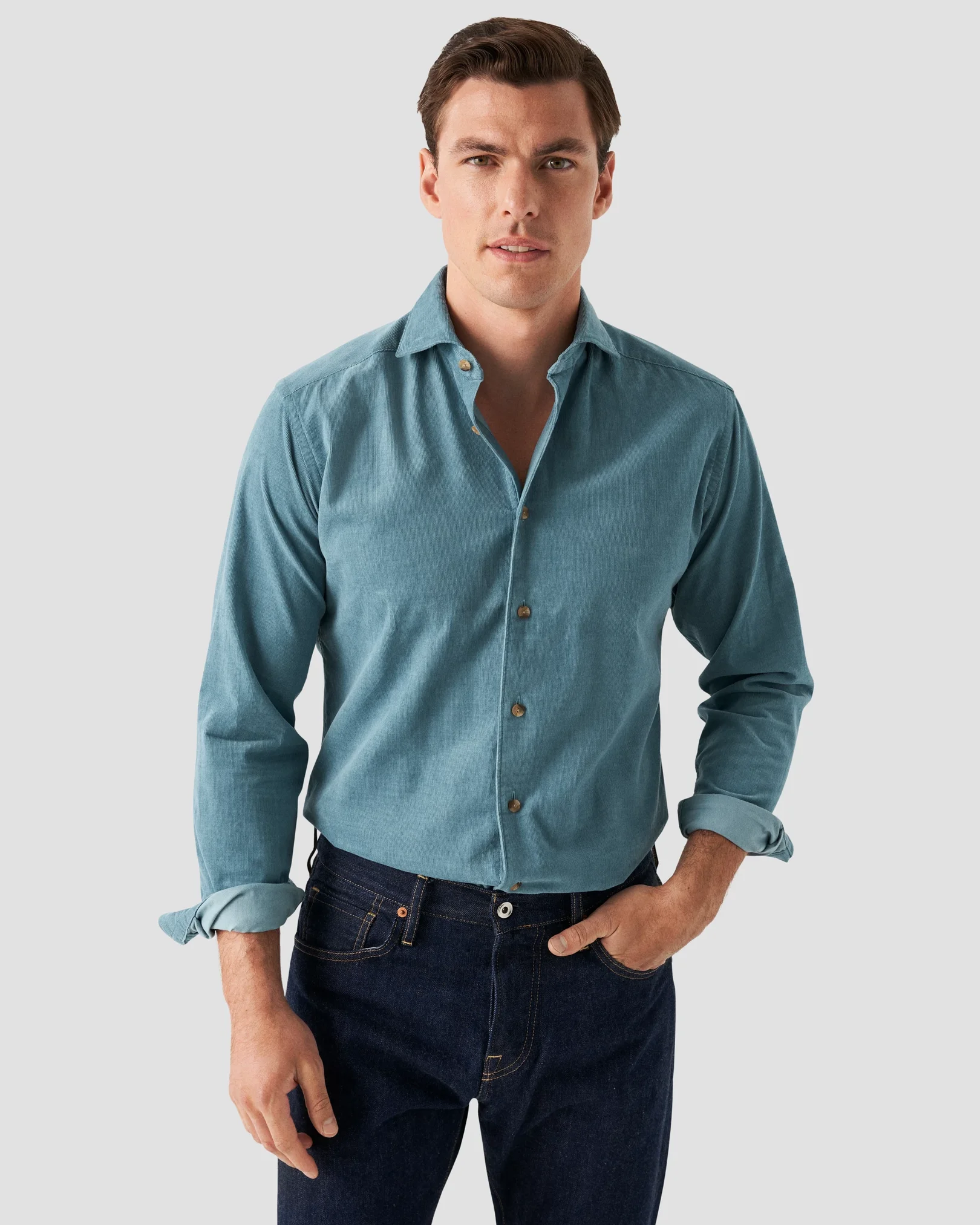 Eton - mid blue corduroy