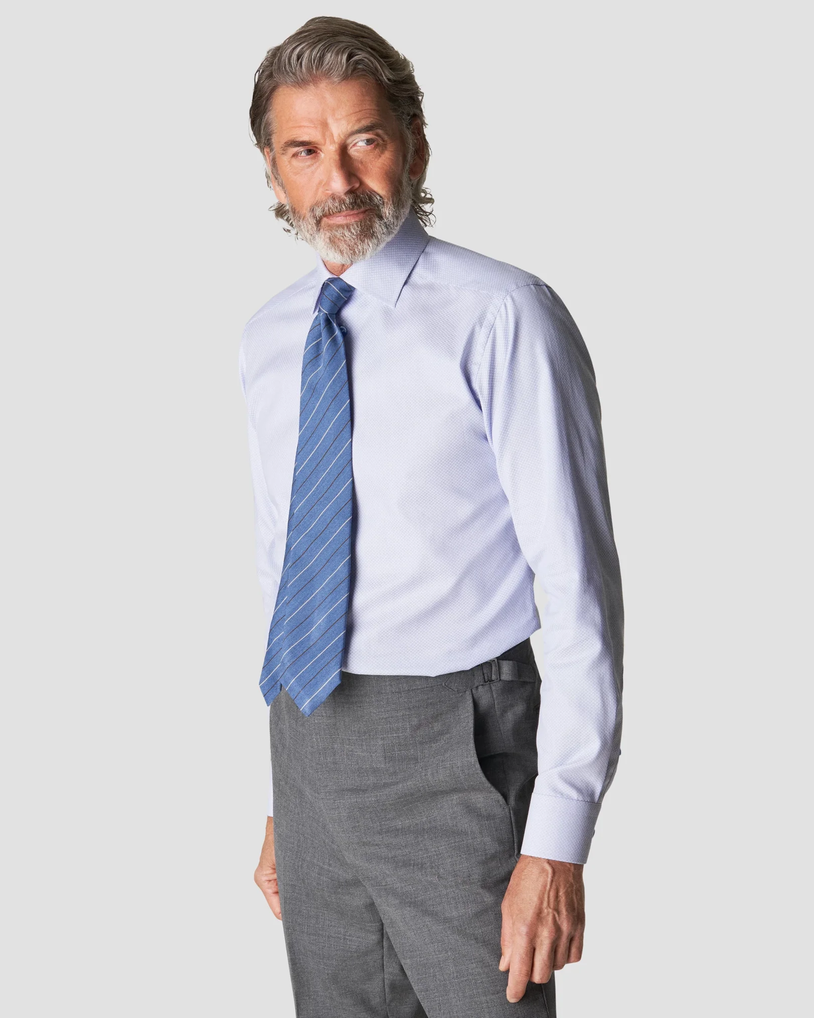 Eton - light blue brocade