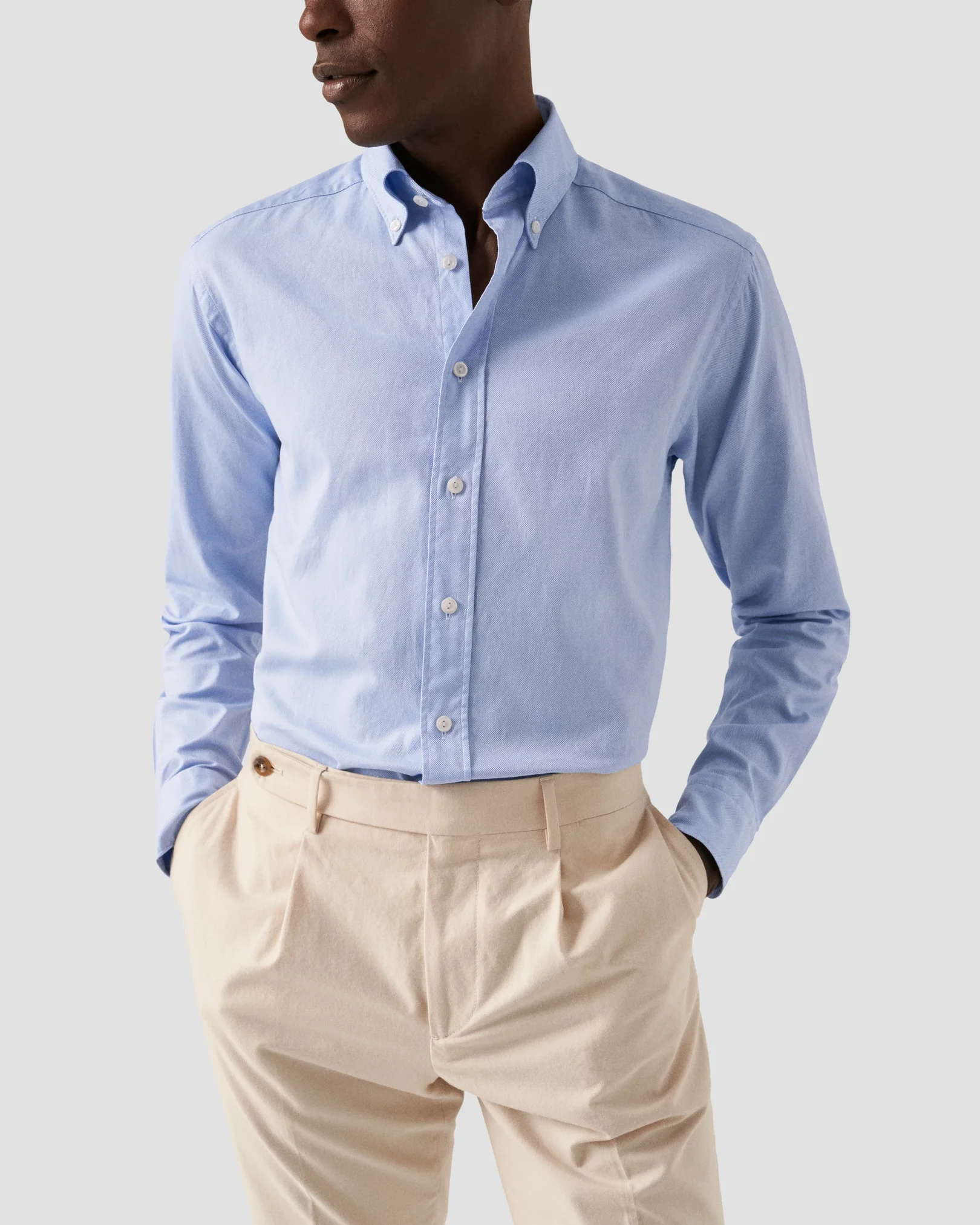 Eton - lightblue royal oxford shirt soft