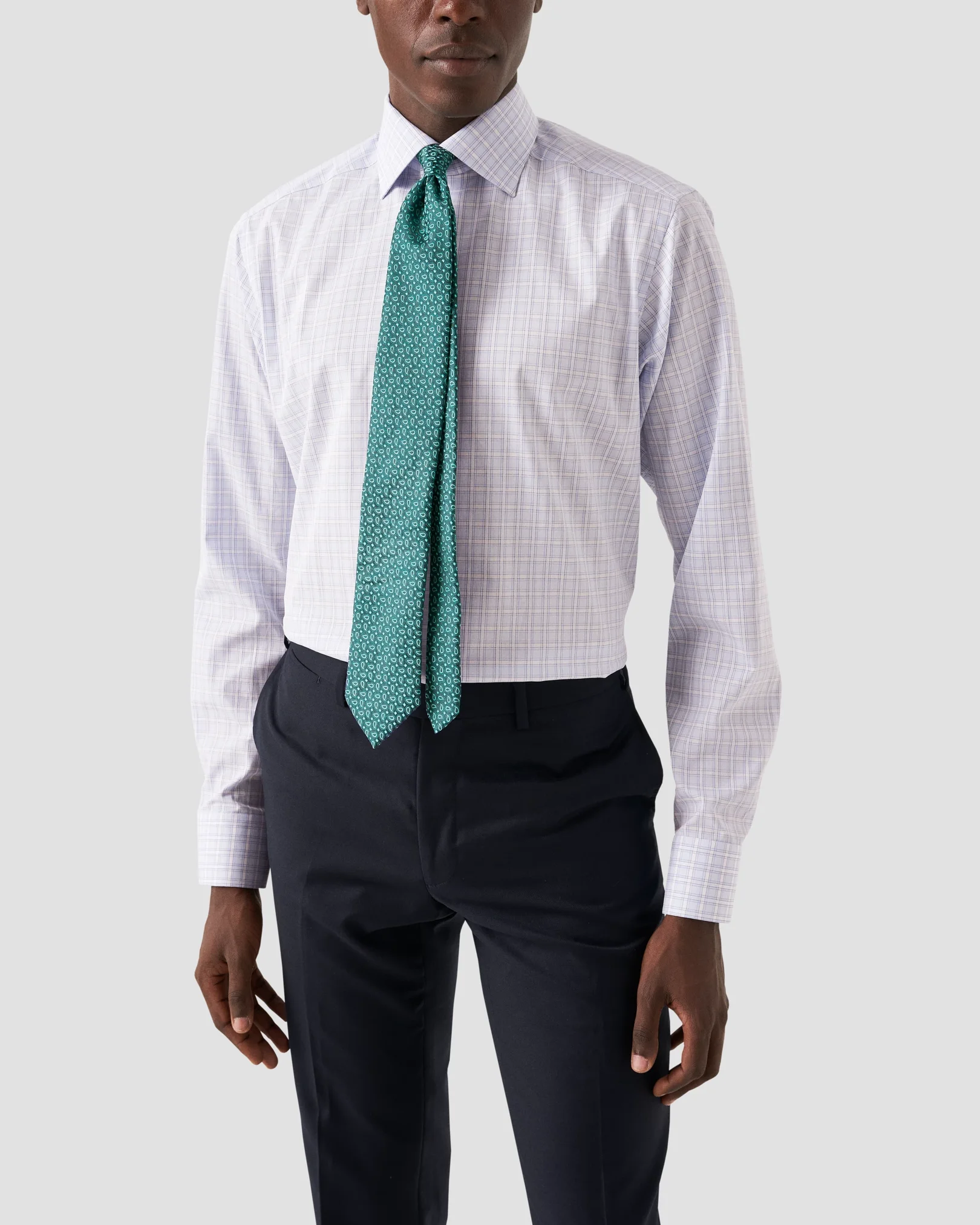 Eton - checked pink twill