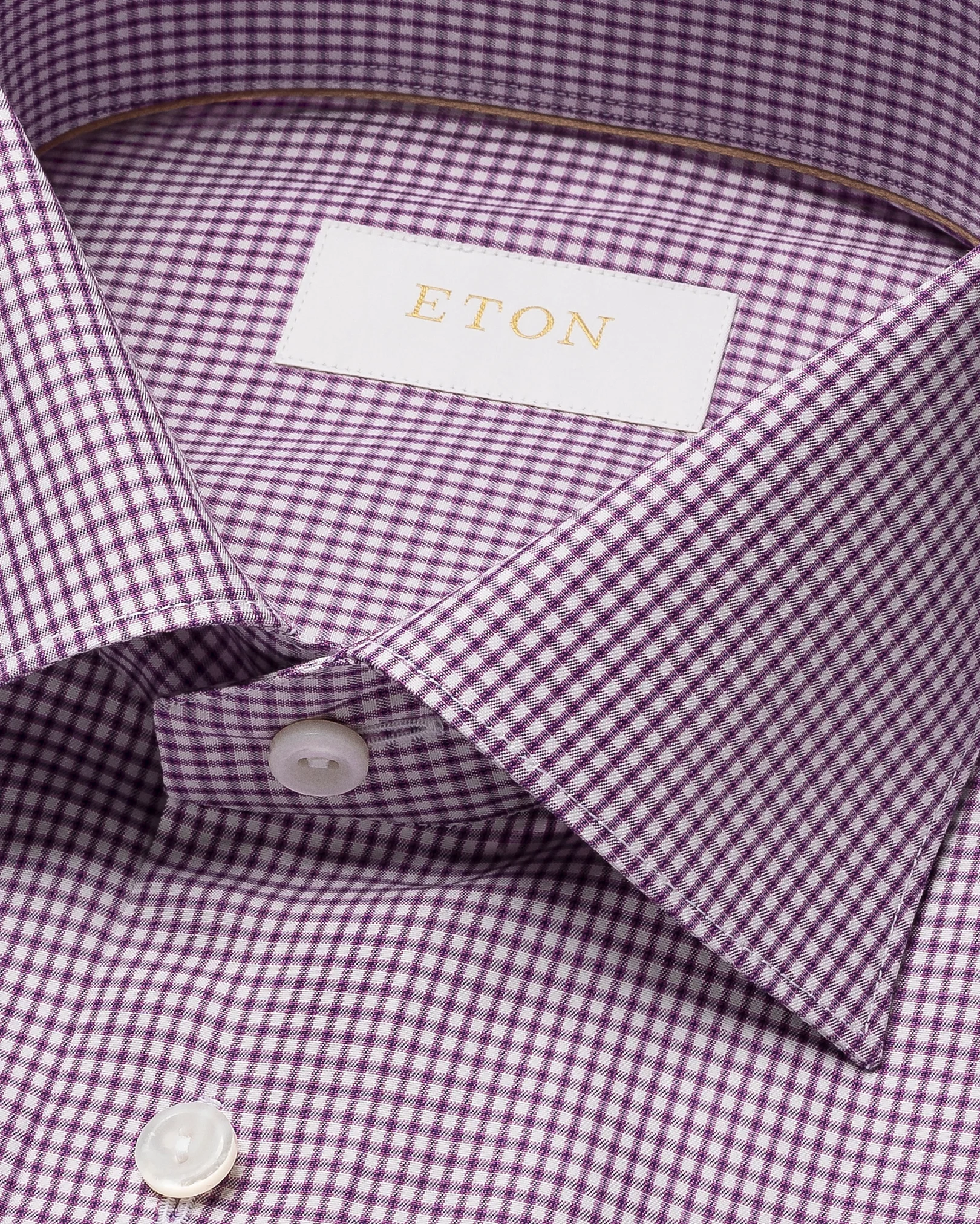 Eton - pink check elevatedtwill shirt