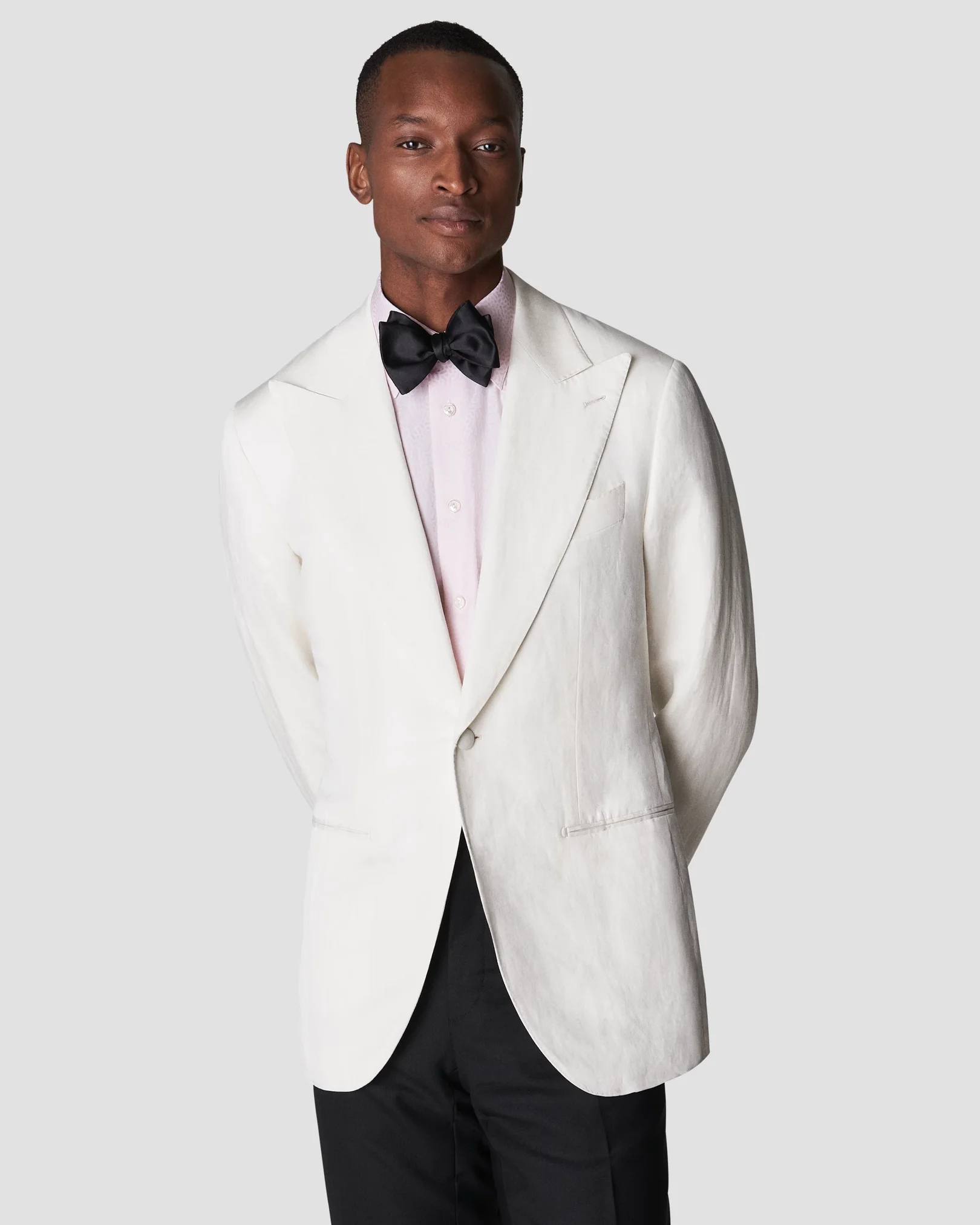 Eton - pink jacquard moderate french cuff