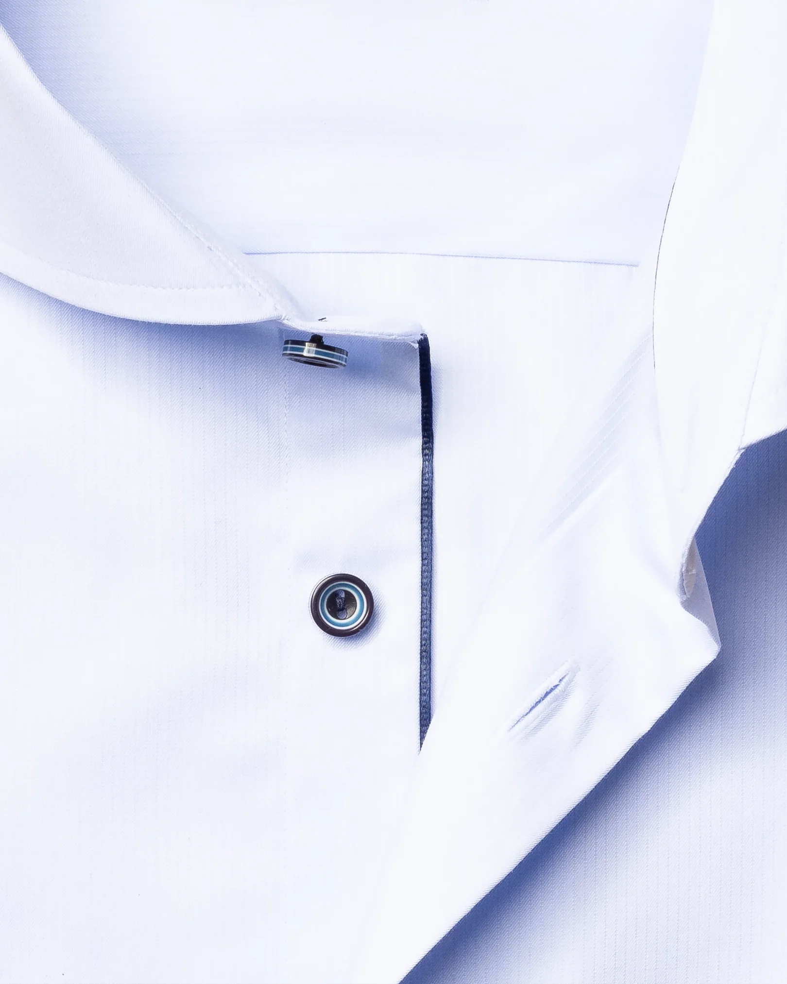 Eton - blue twill shirt extreme cut away