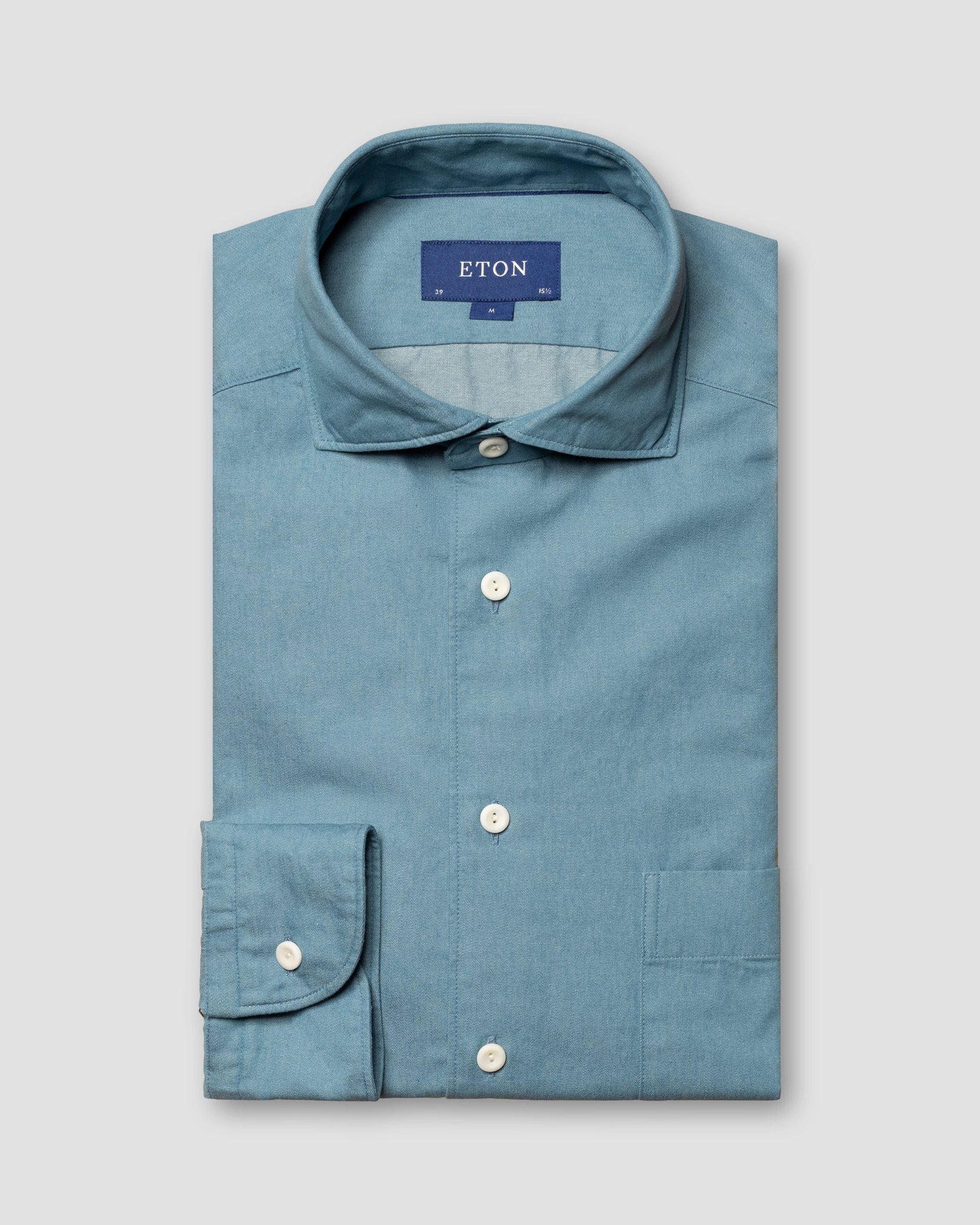 Eton - mid blue heavy twill