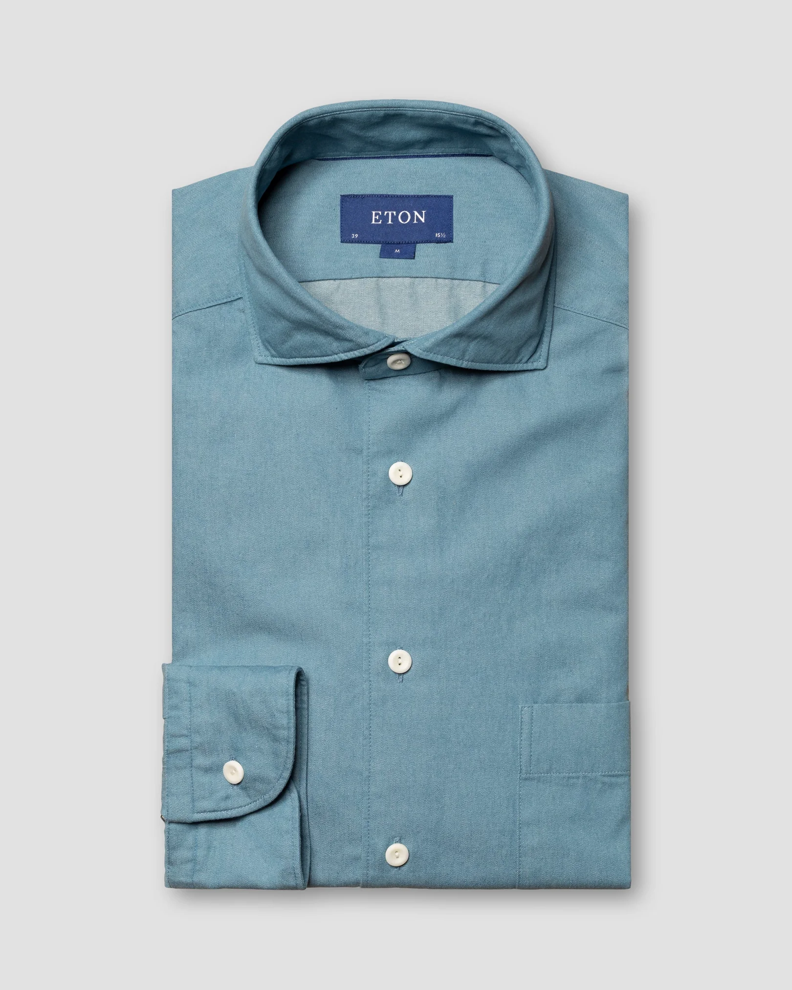 Eton - mid blue heavy twill