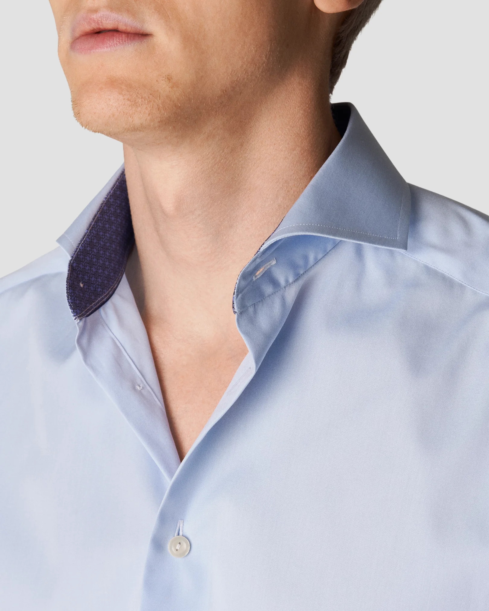 Eton - light blue poplin single