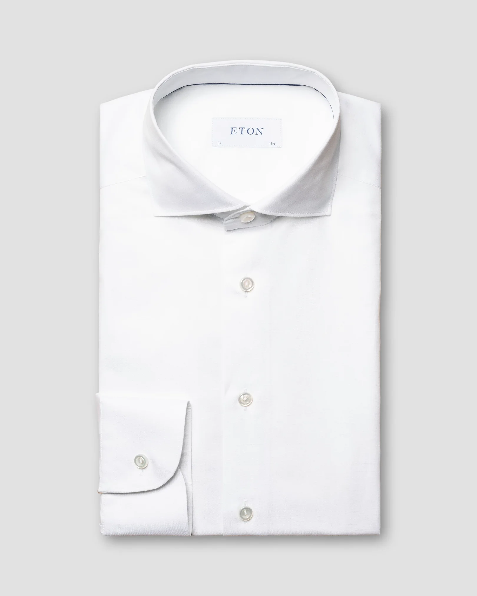 Eton - solid cotton linen shirt