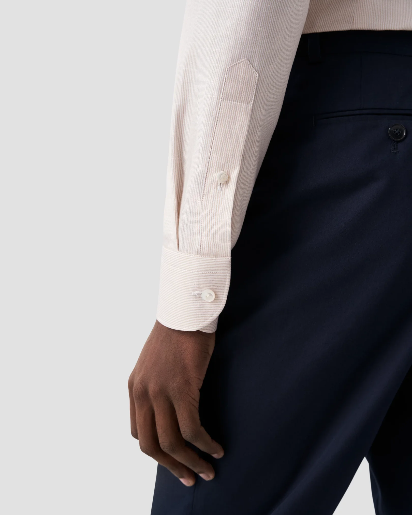 Eton - light striped cotton linen shirt
