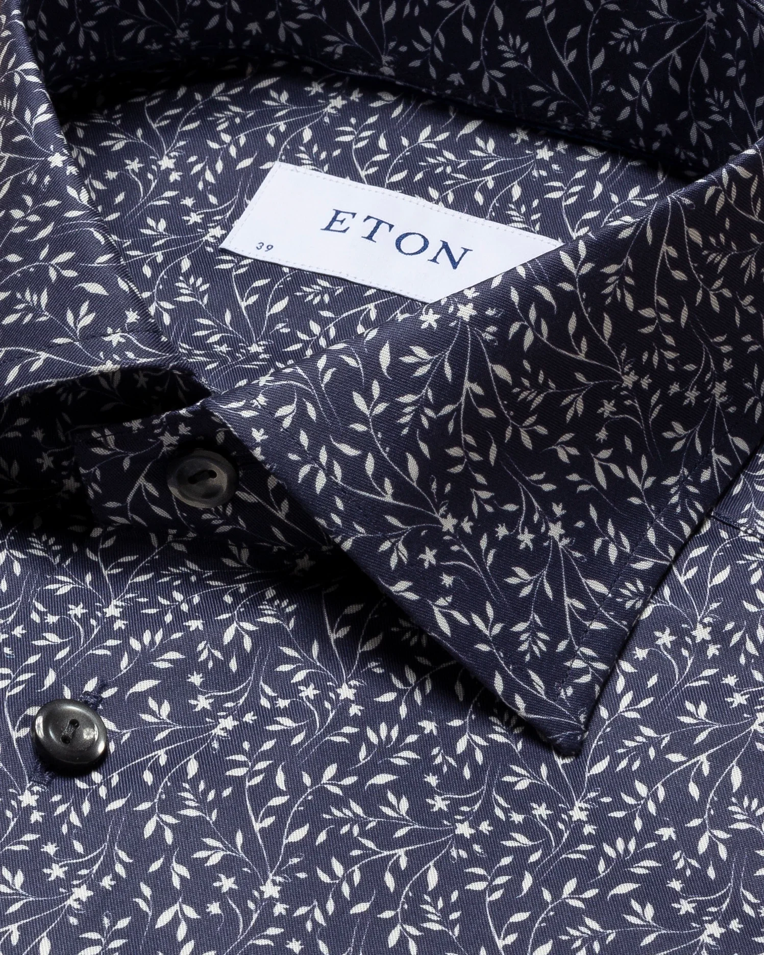 Eton - blue twill shirt cut away single slim