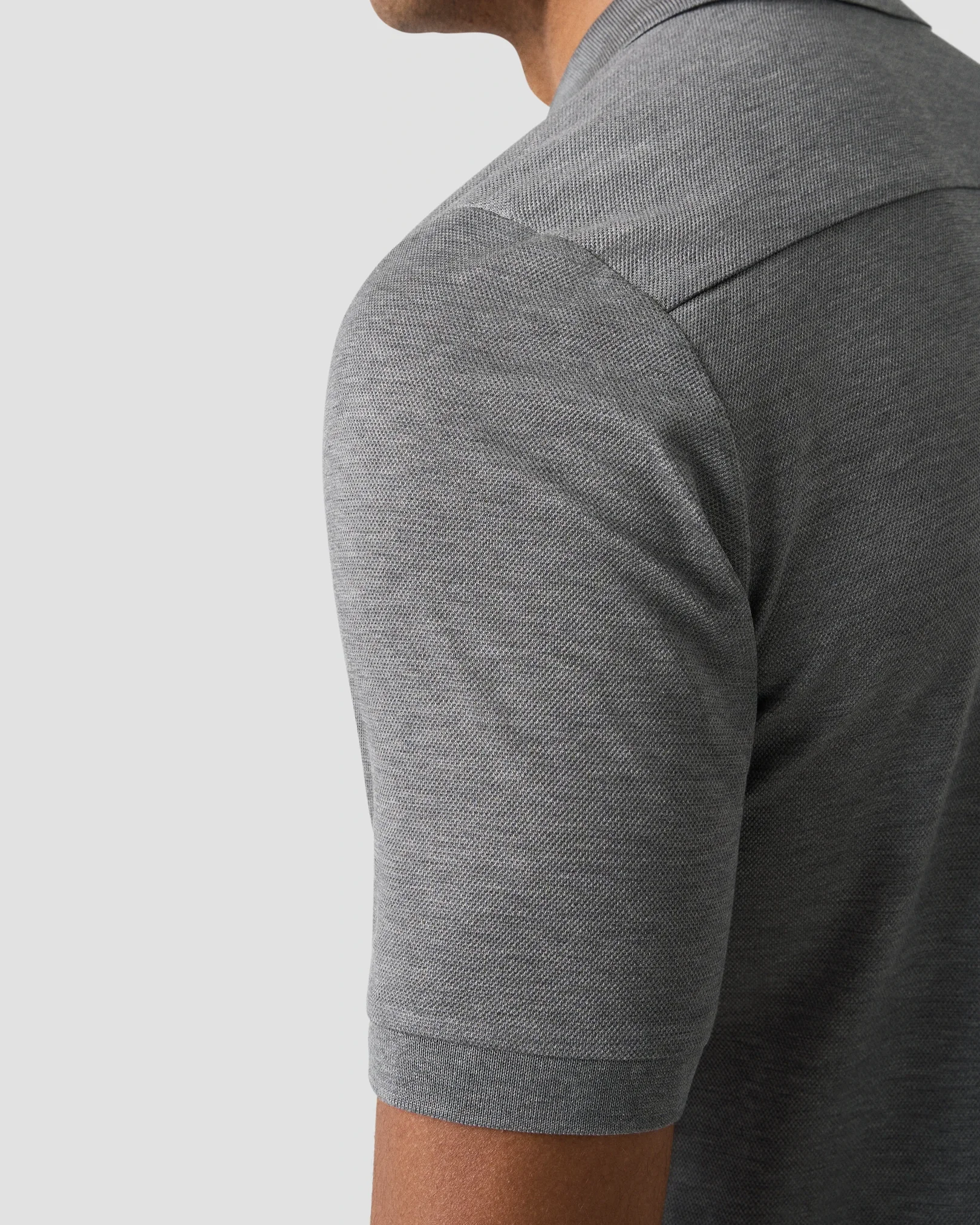 Eton - dark grey filo di scozia solid pique