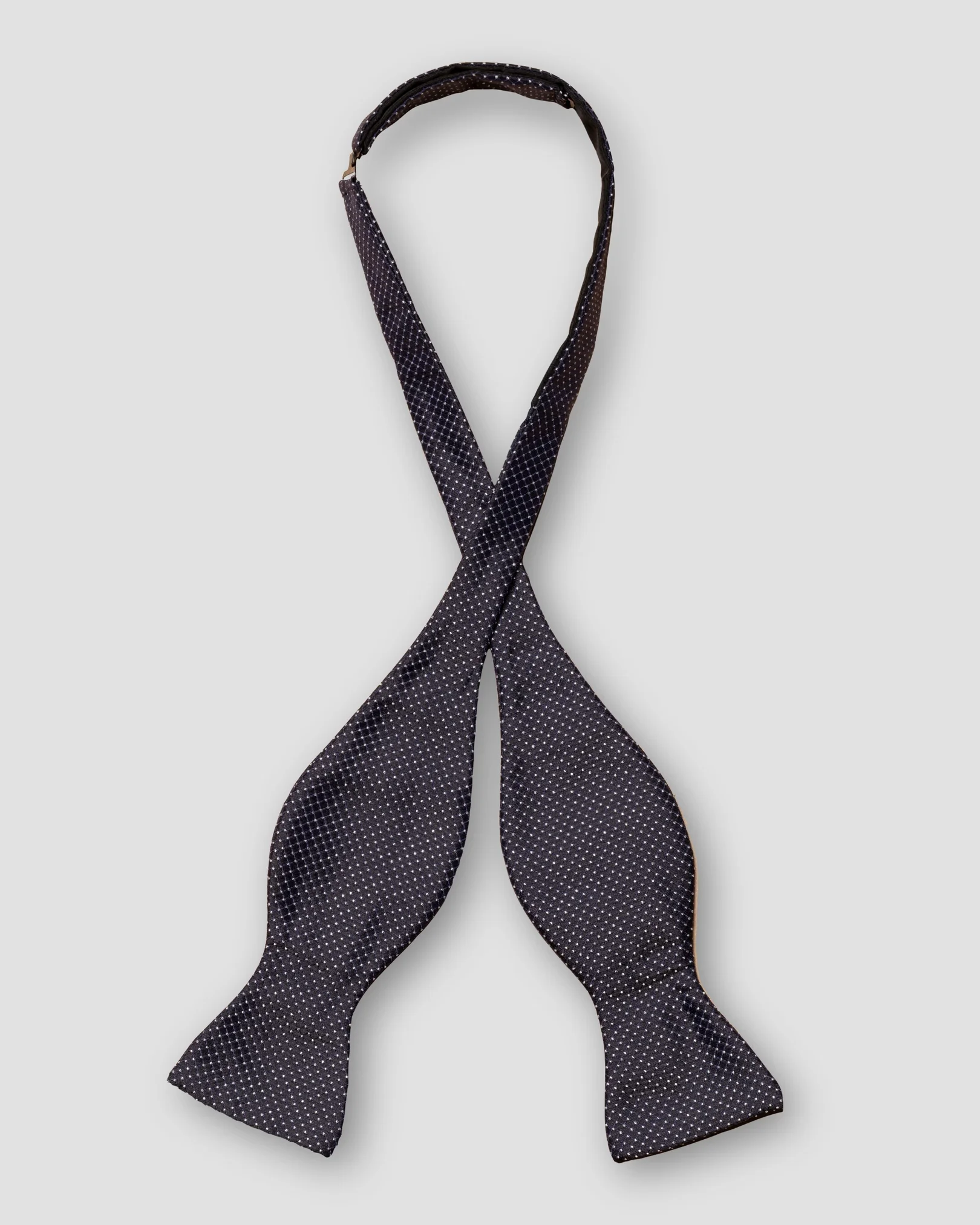 Eton - navy blue self tied bow tie