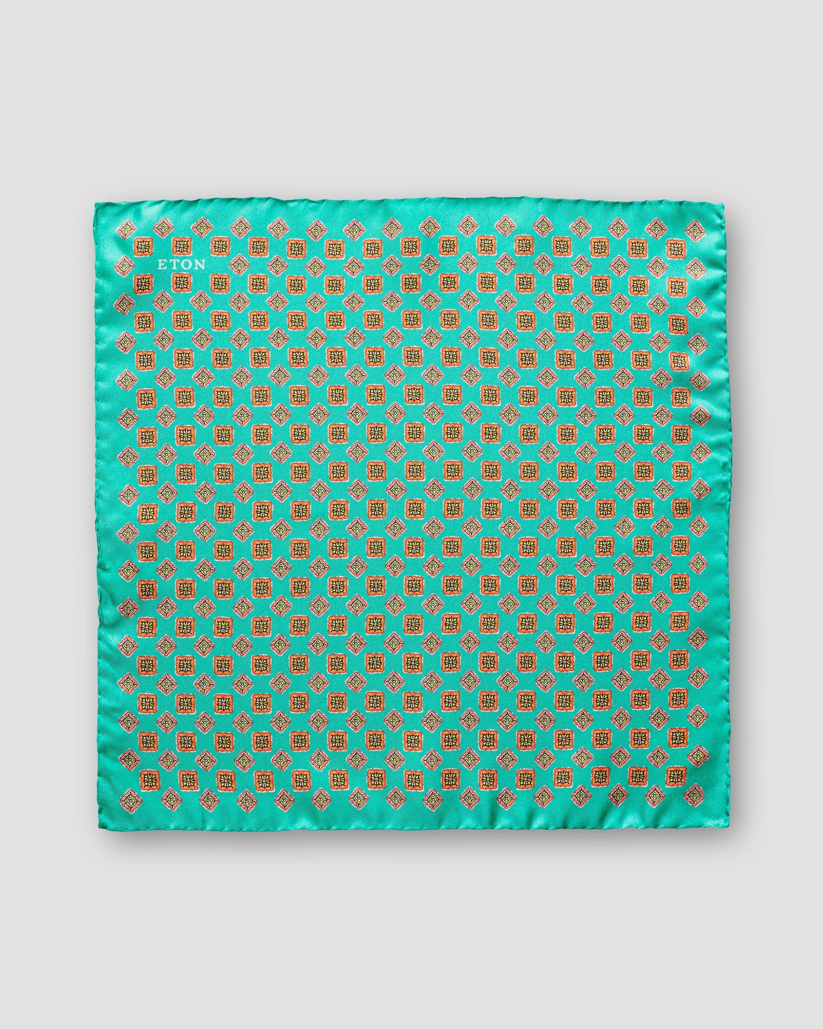 Eton - green geometric pocket square