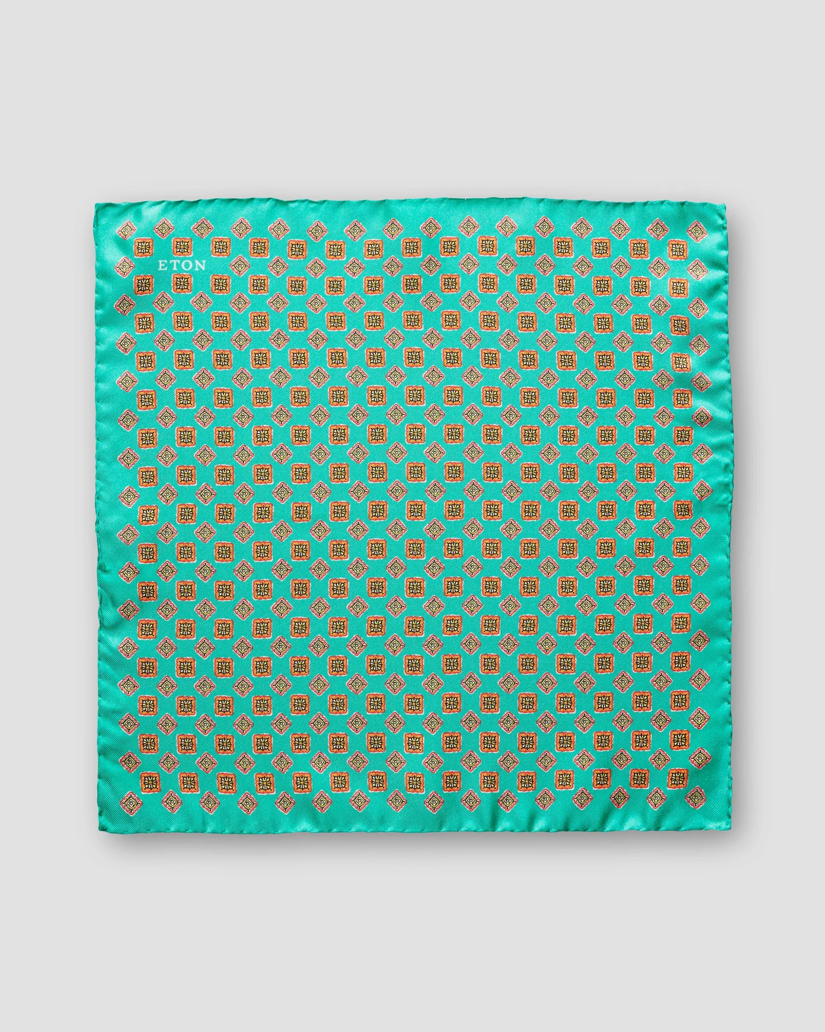 Eton - green geometric pocket square