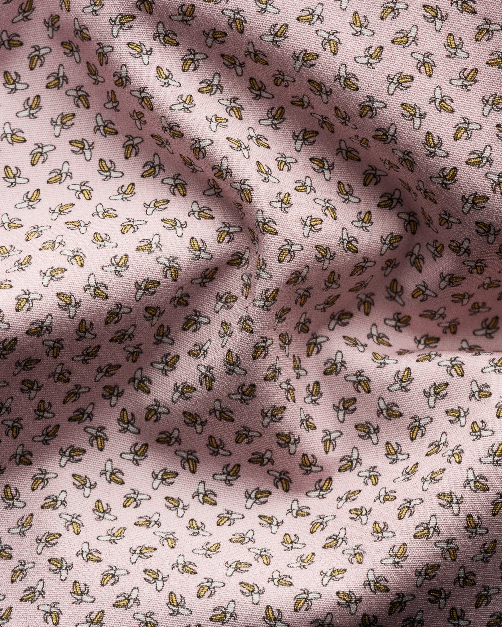 Eton - pink poplin subtle banana print