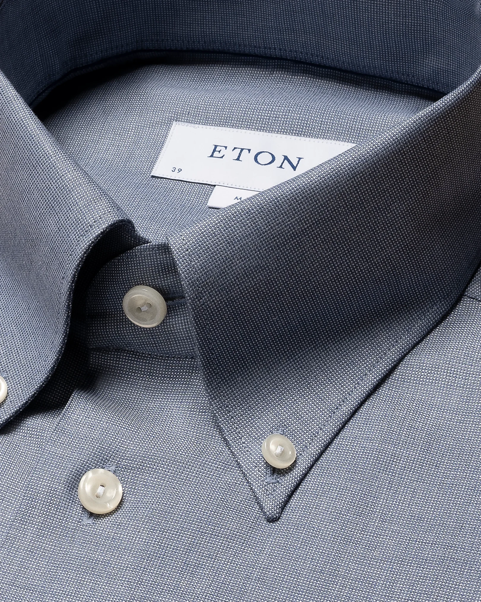 Eton - navy blue basketweave oxford