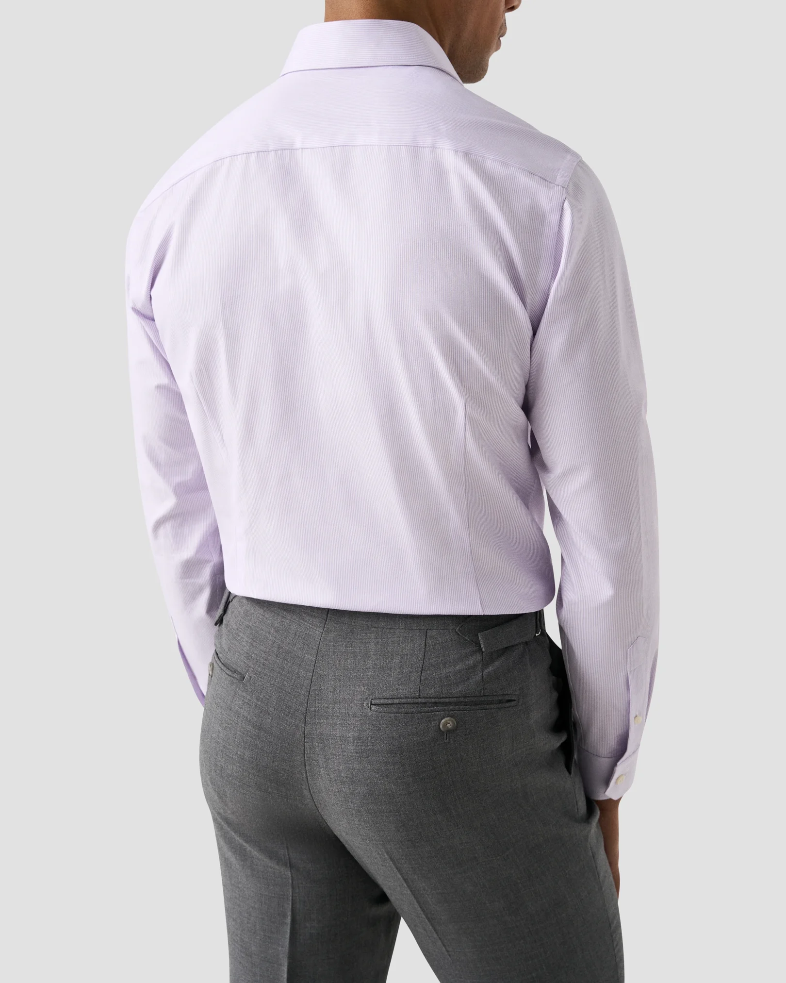 Eton - light purple fine stripe signature twill shirt