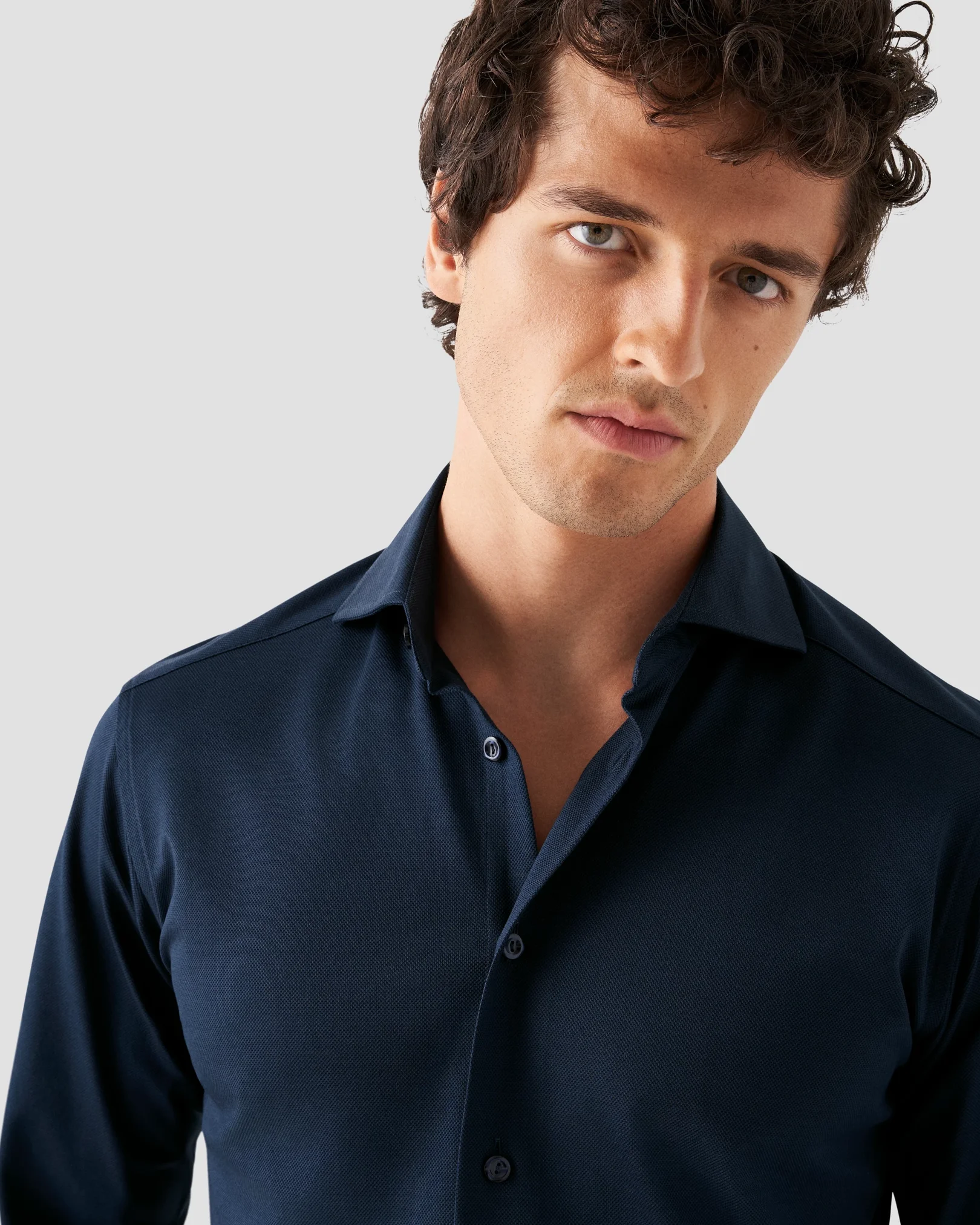 Eton - dark blue doub heavy piquet ocs
