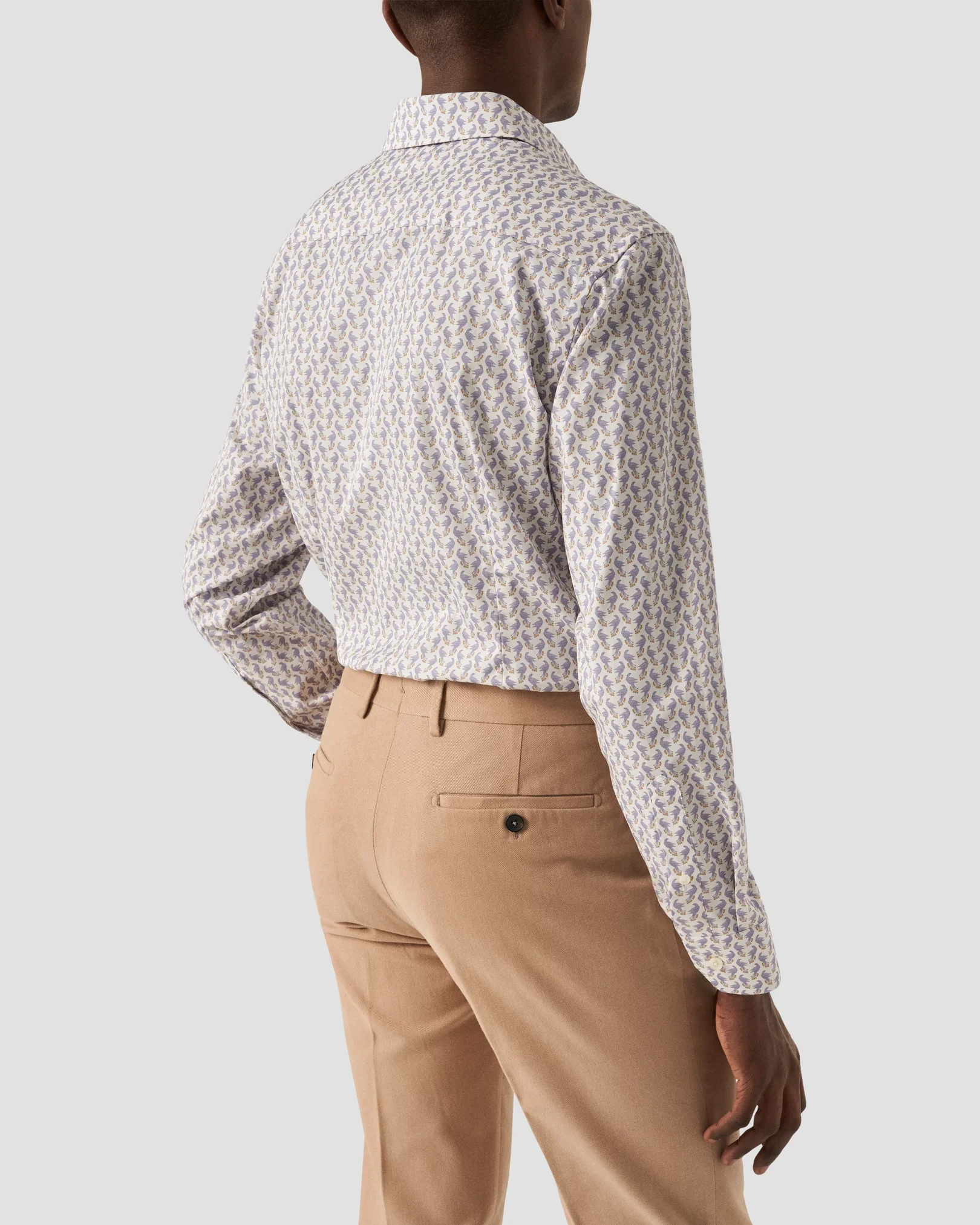 Eton - peacock poplin shirt