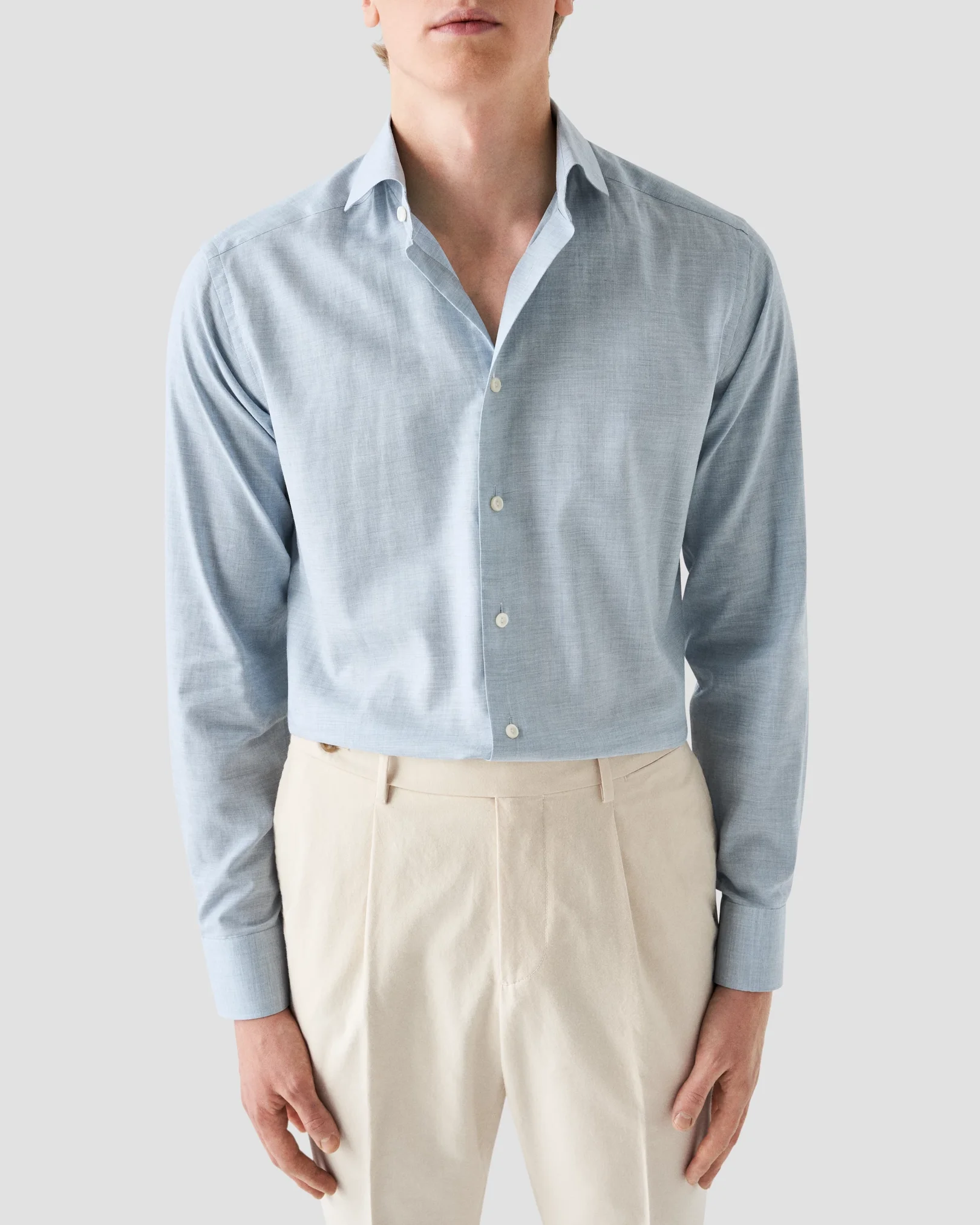 Eton - light blue flanell wide spread