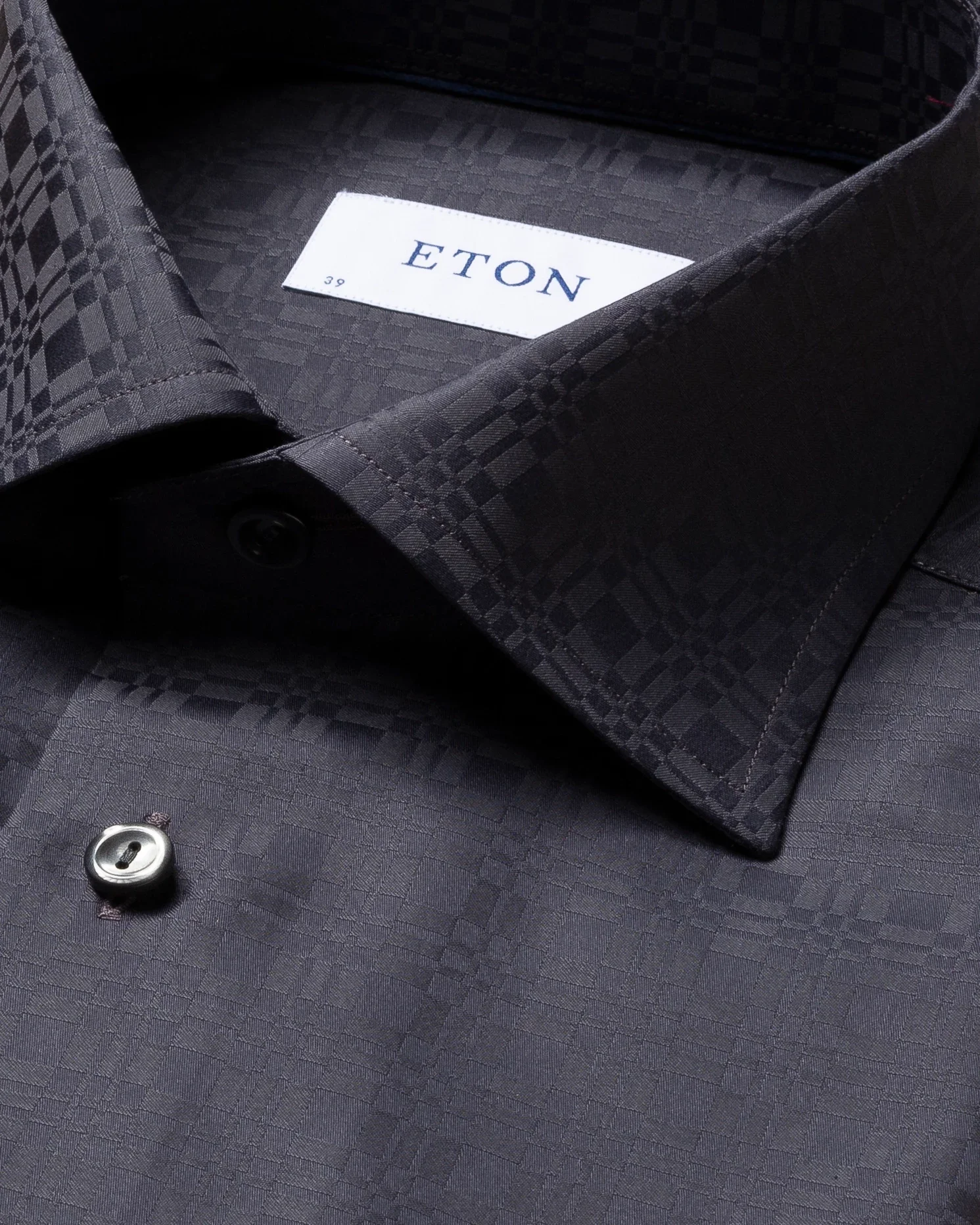 Eton - blue brocadetuxedo shirt