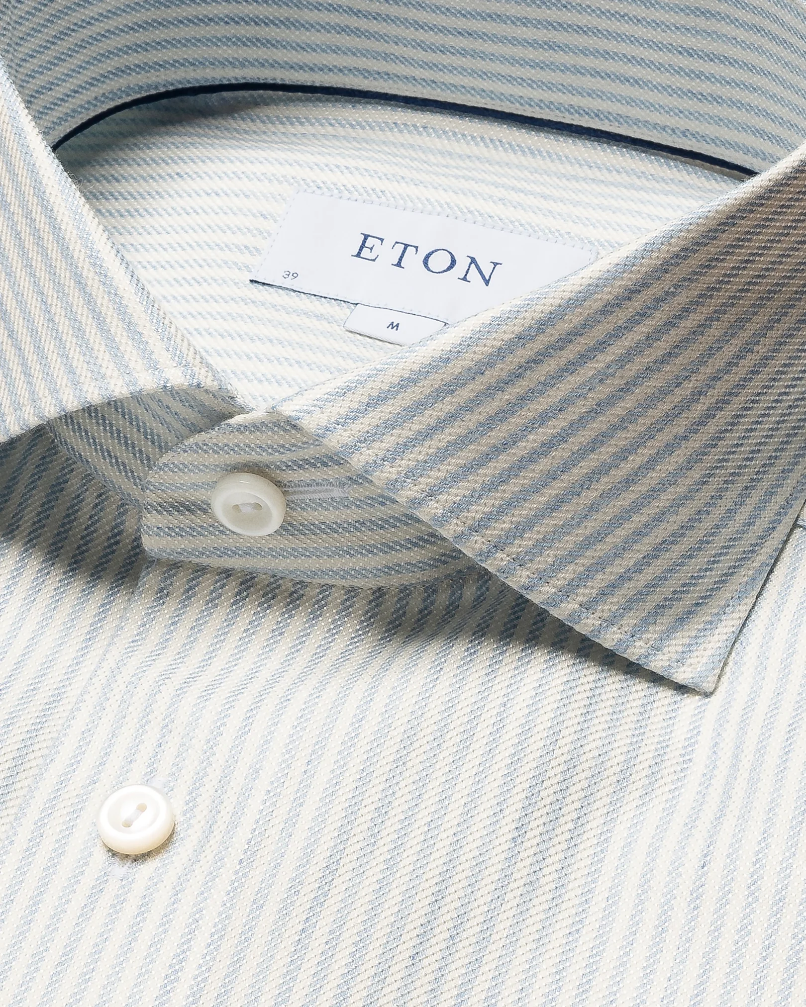 Eton - light blue cotton silk cashmere shirt