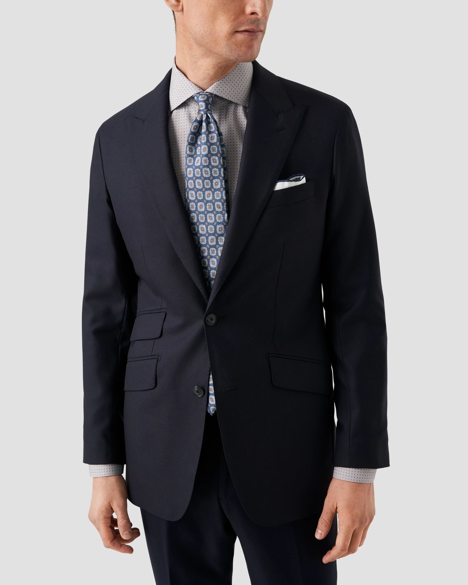 Eton - micro medallion print poplin shirt