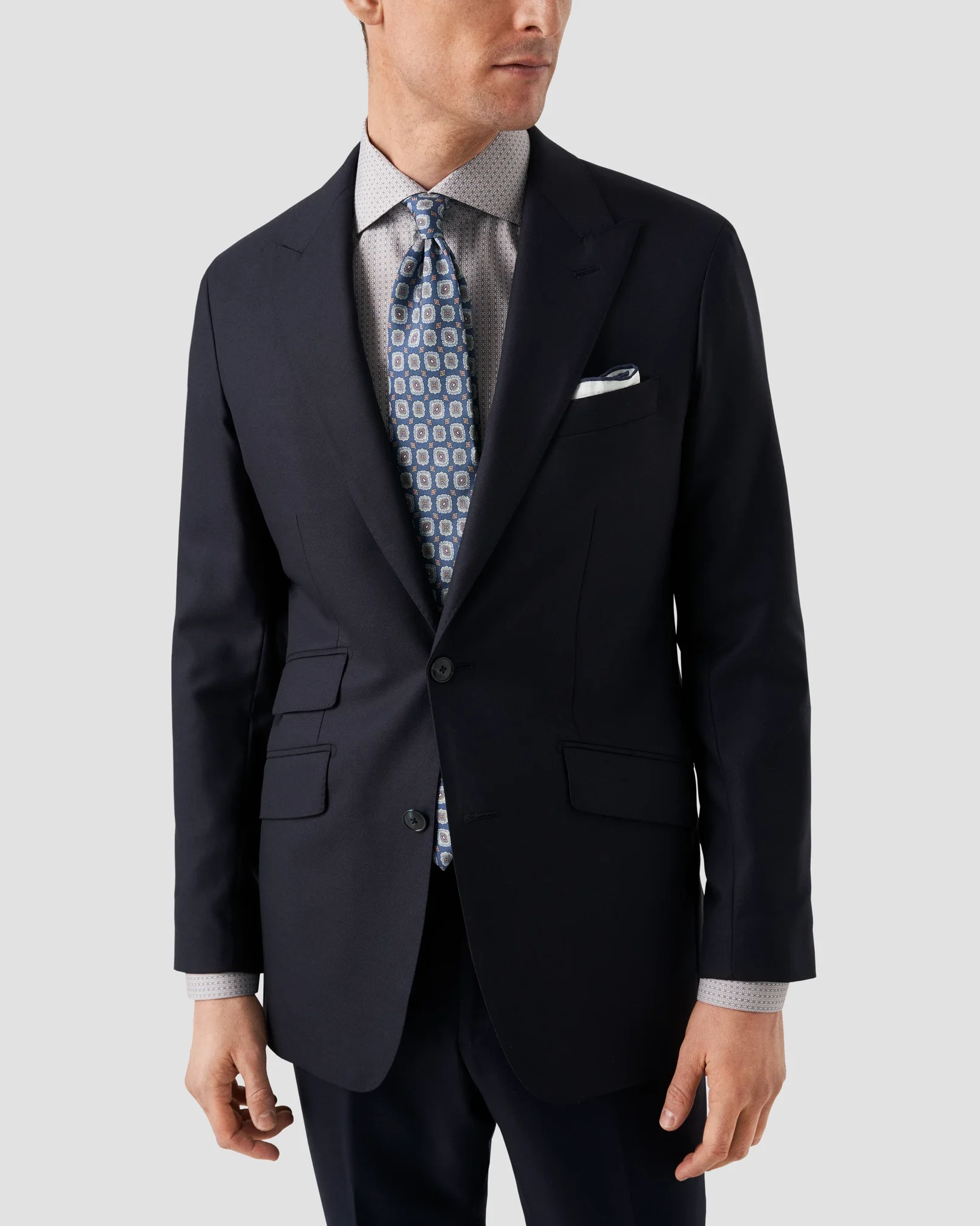 Eton - micro medallion print poplin shirt
