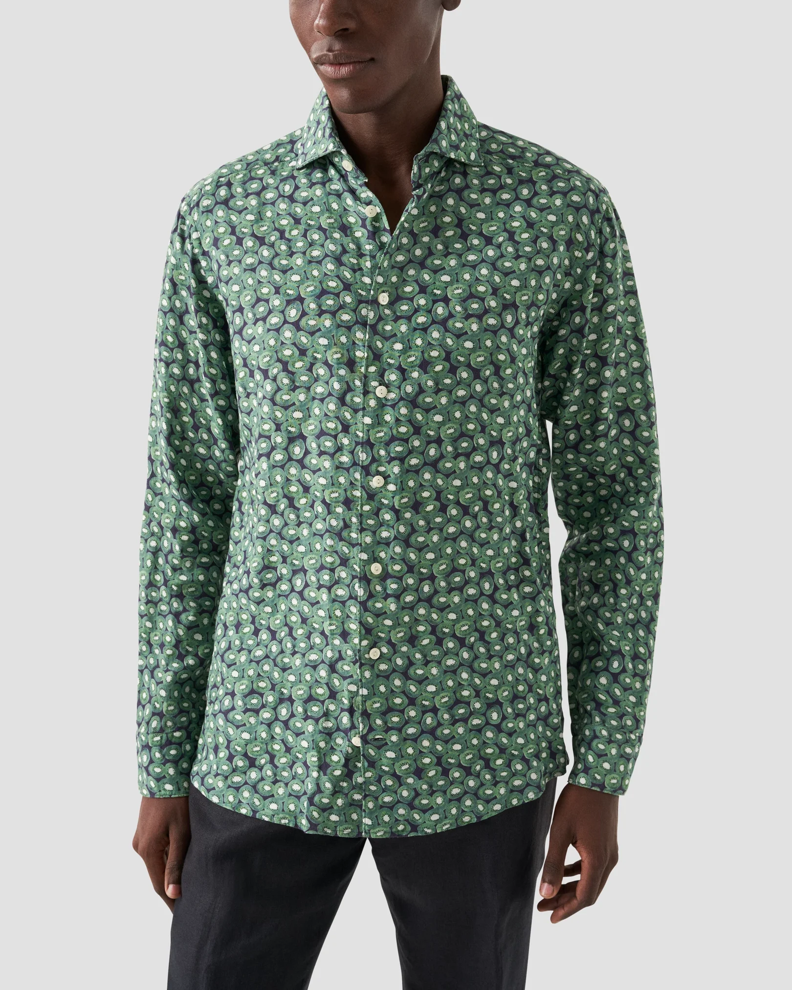 Eton - kiwi linen shirt