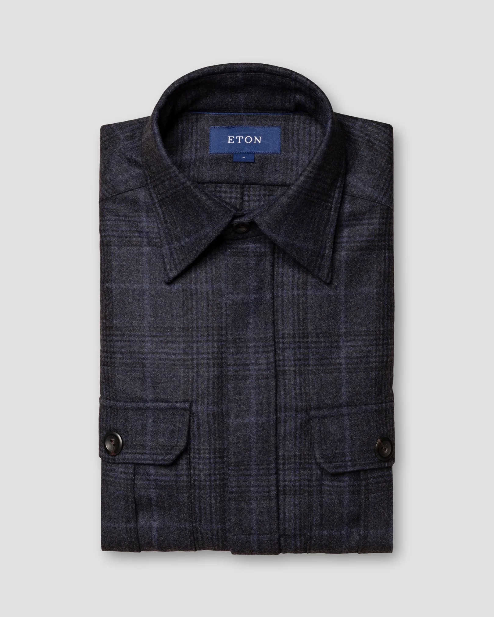Eton - navy twill wool cashmere