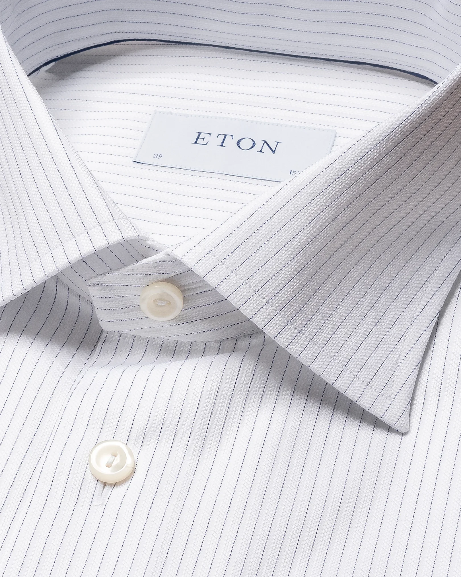 Eton - white tonal striped shirt