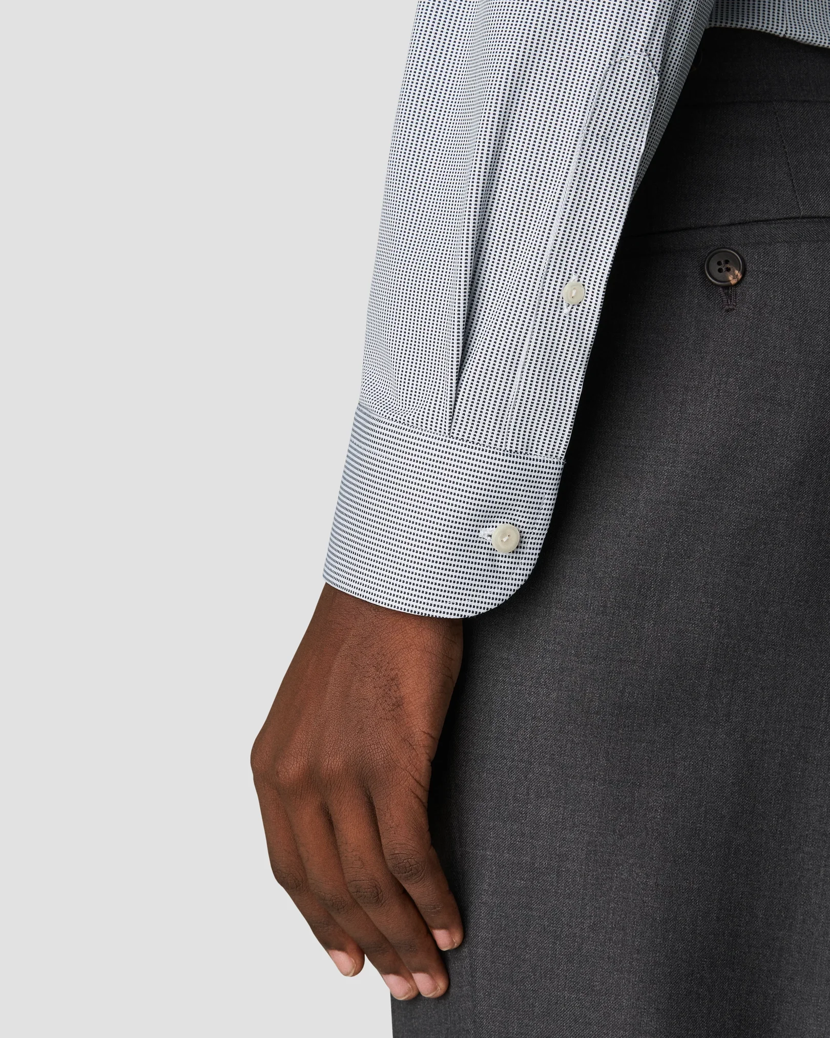 Eton - navy blue performance shirt