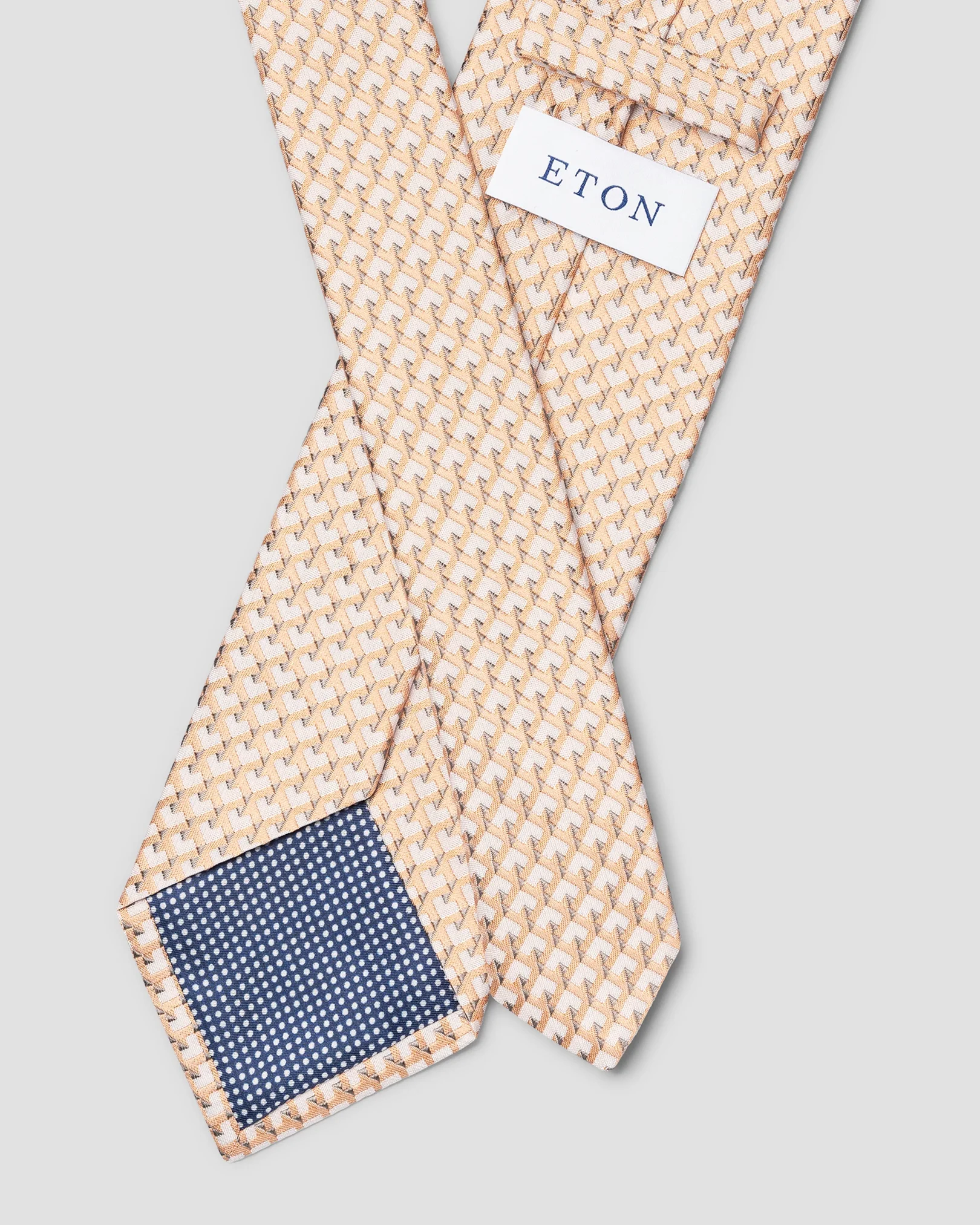 Eton - woven orange silk tie