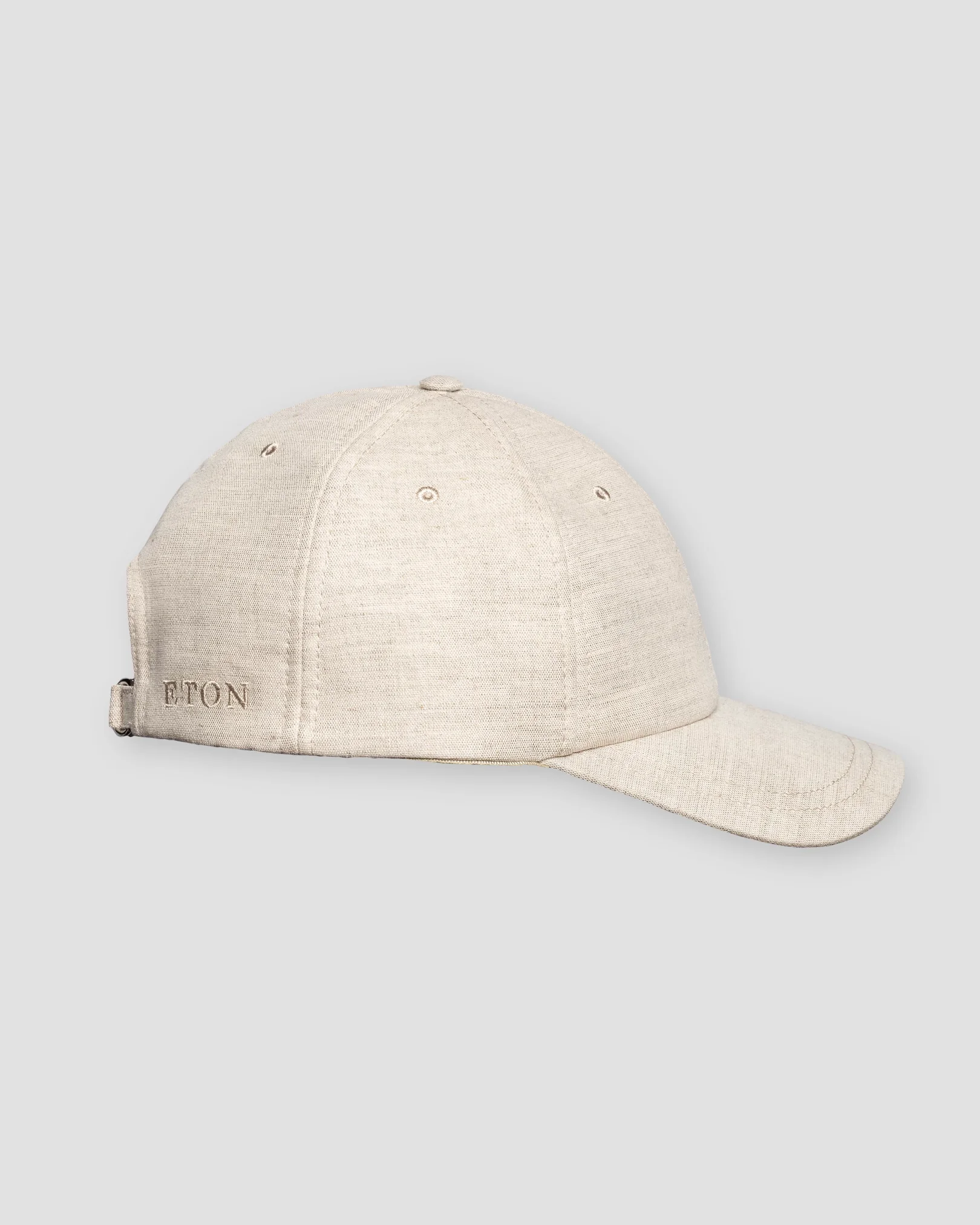 Eton - brown linen cotton baseball cap