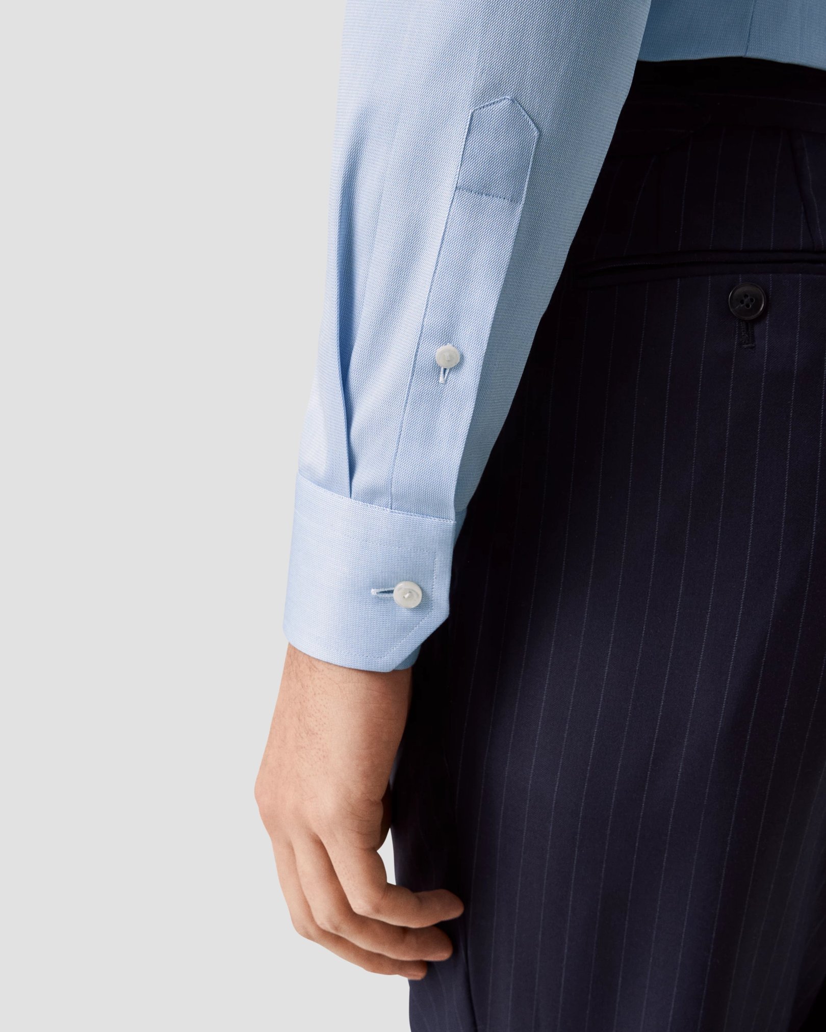 Eton - solid light blue twill