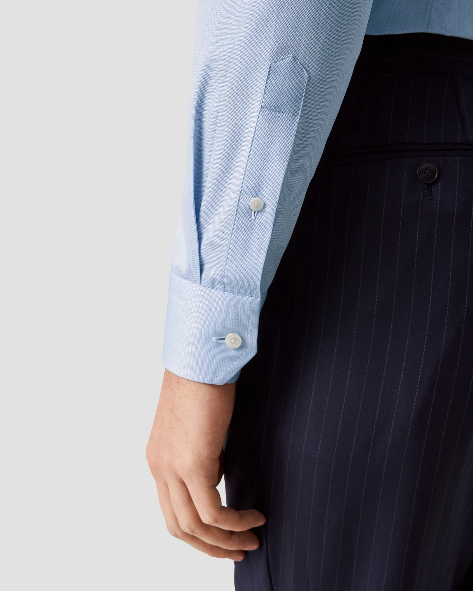 Eton - solid light blue twill