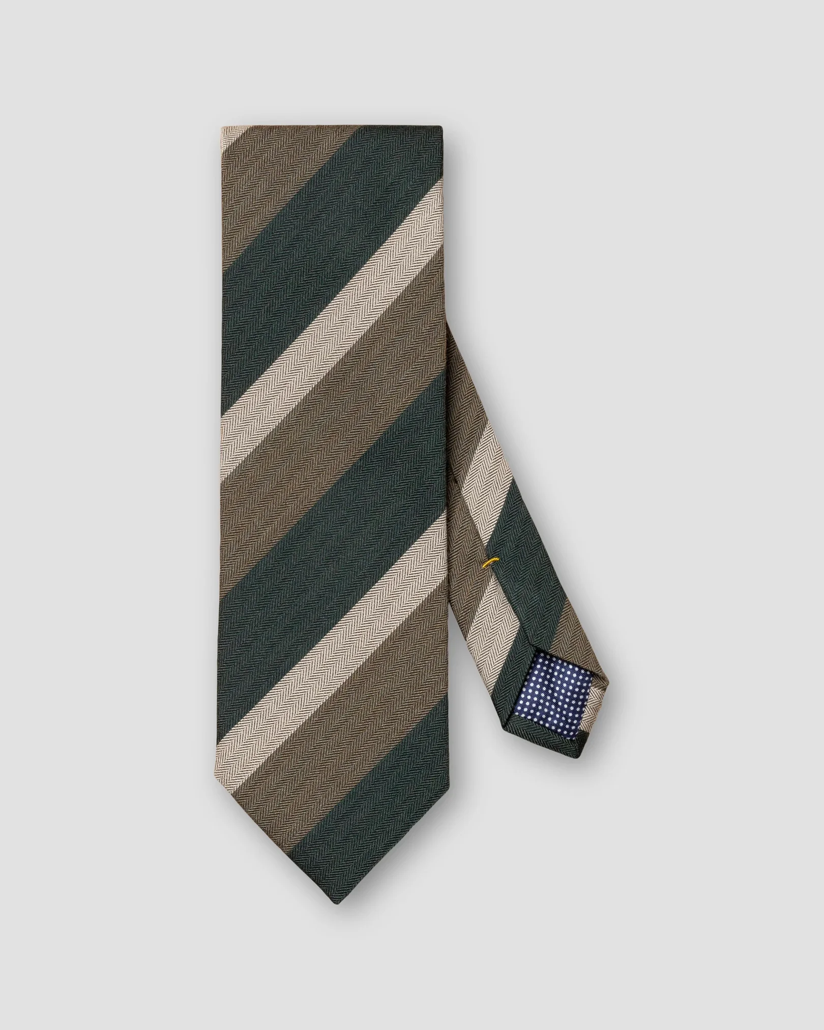 Eton - dark green triped tie